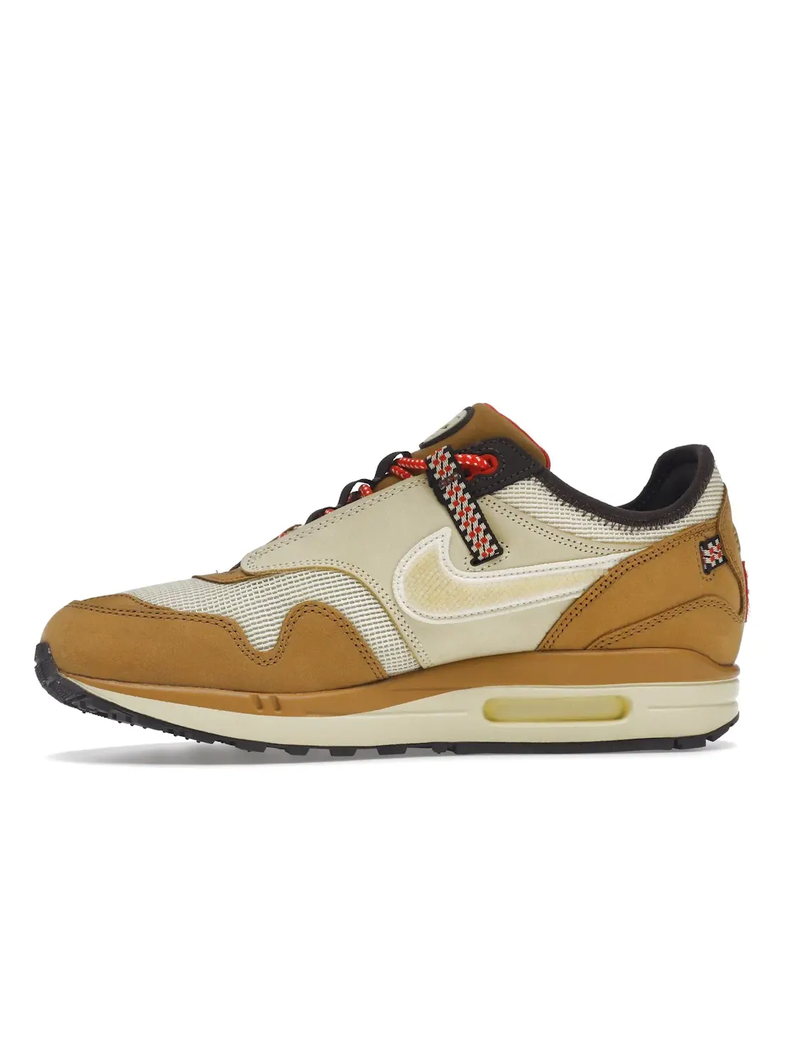 Мужские кроссовки Lifestyle Nike Air Max 1 Travis Scott Cactus Jack Wheat Lemon Drop — изображение 3 из 4, коричневый