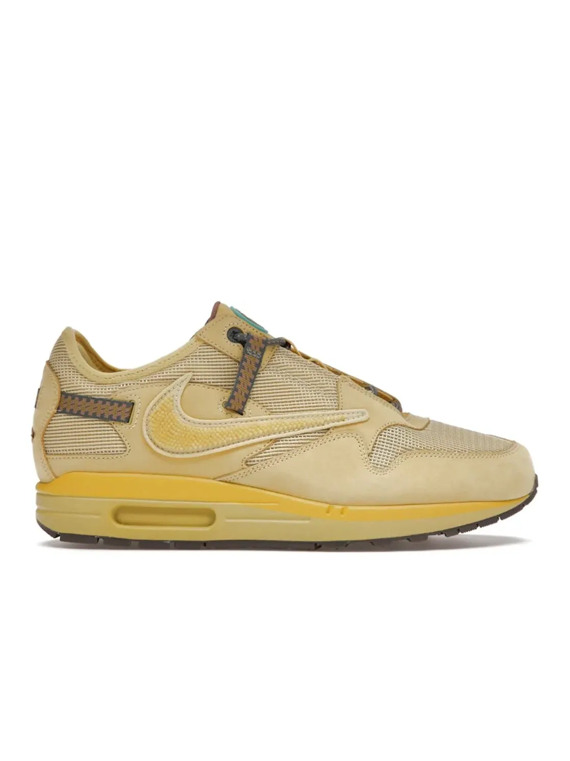 Мужские кроссовки Lifestyle с принтом Nike Air Max 1 Travis Scott Cactus Jack — изображение 1 из 4, золотистый