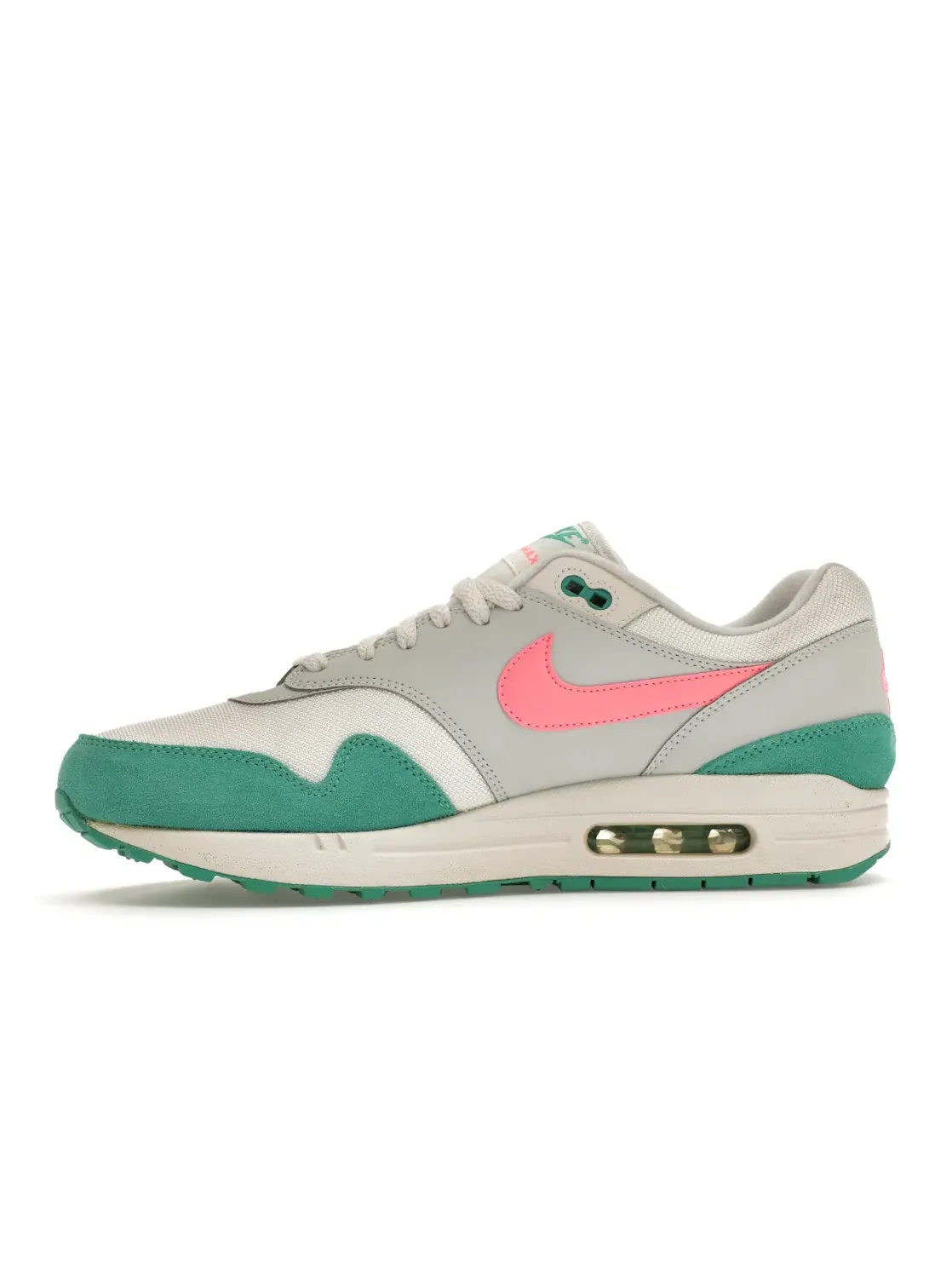Мужские кроссовки Lifestyle с ярким принтом Nike Air Max 1 — изображение 3 из 4, белый/зеленый-платиновый