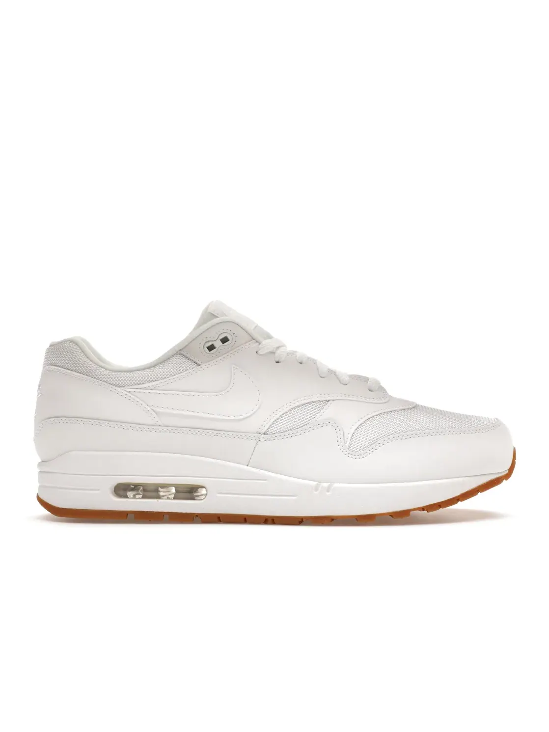 Мужские кроссовки Lifestyle с видимой подушкой Air Max 1 Nike — изображение 1 из 4, белый/белый-белый