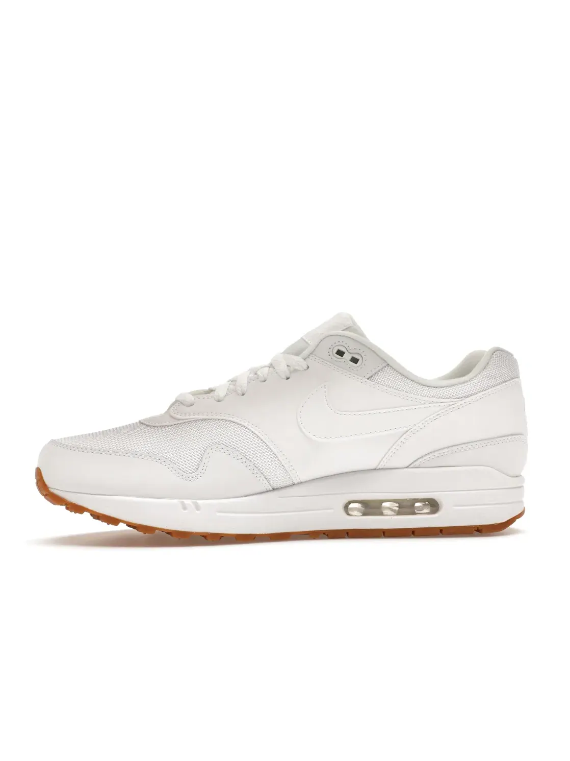 Мужские кроссовки Lifestyle с видимой подушкой Air Max 1 Nike — изображение 3 из 4, белый/белый-белый