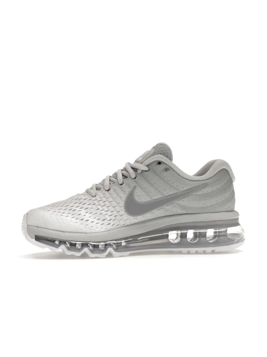 Женские кроссовки для бега с амортизацией Nike Air Max 2017 Nike — изображение 3 из 4, платиновый/серый-белый