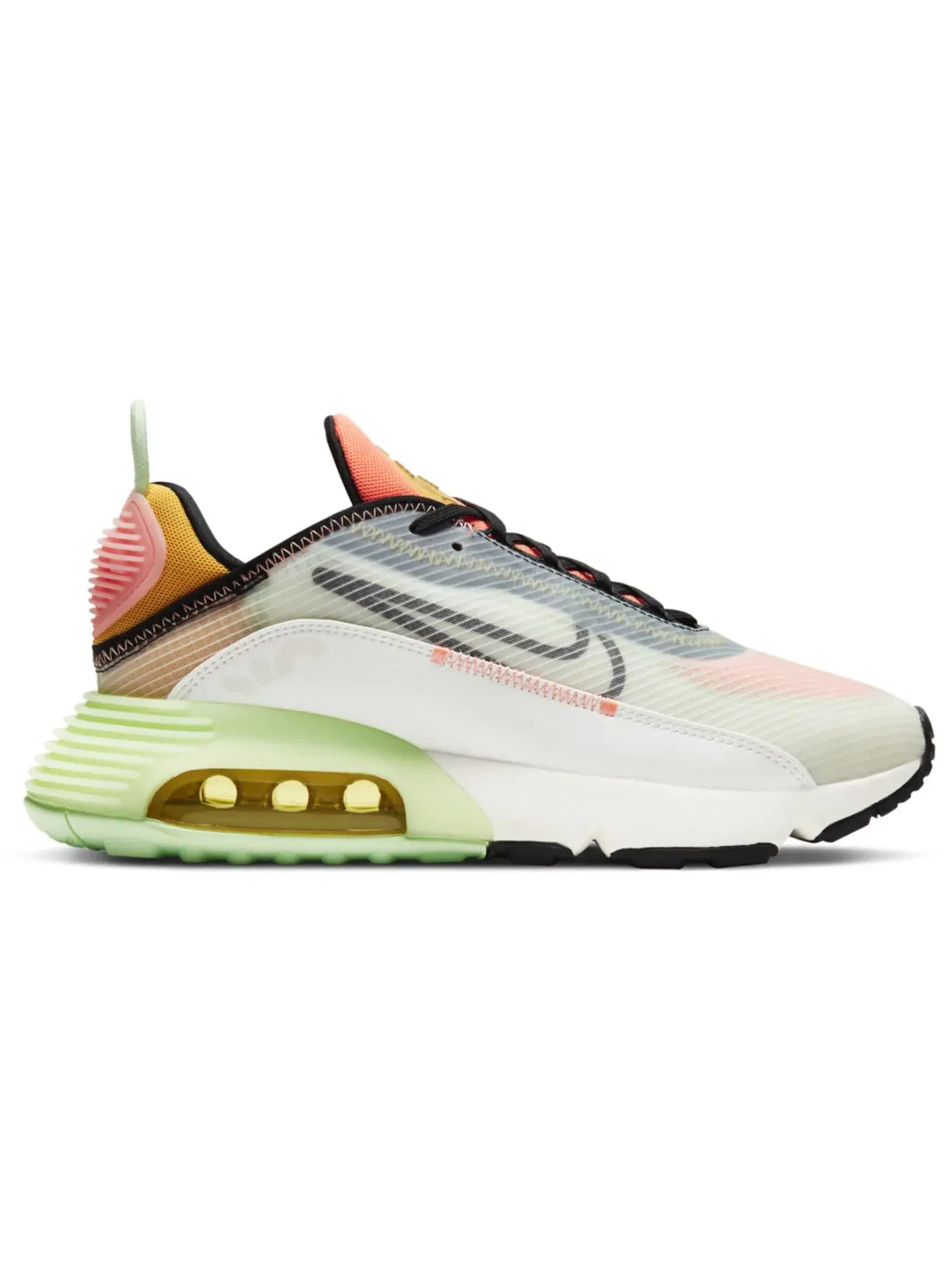 Женские кроссовки для повседневной носки Nike Air Max 2090 Nike — изображение 1 из 1, зеленый/розовый/черный