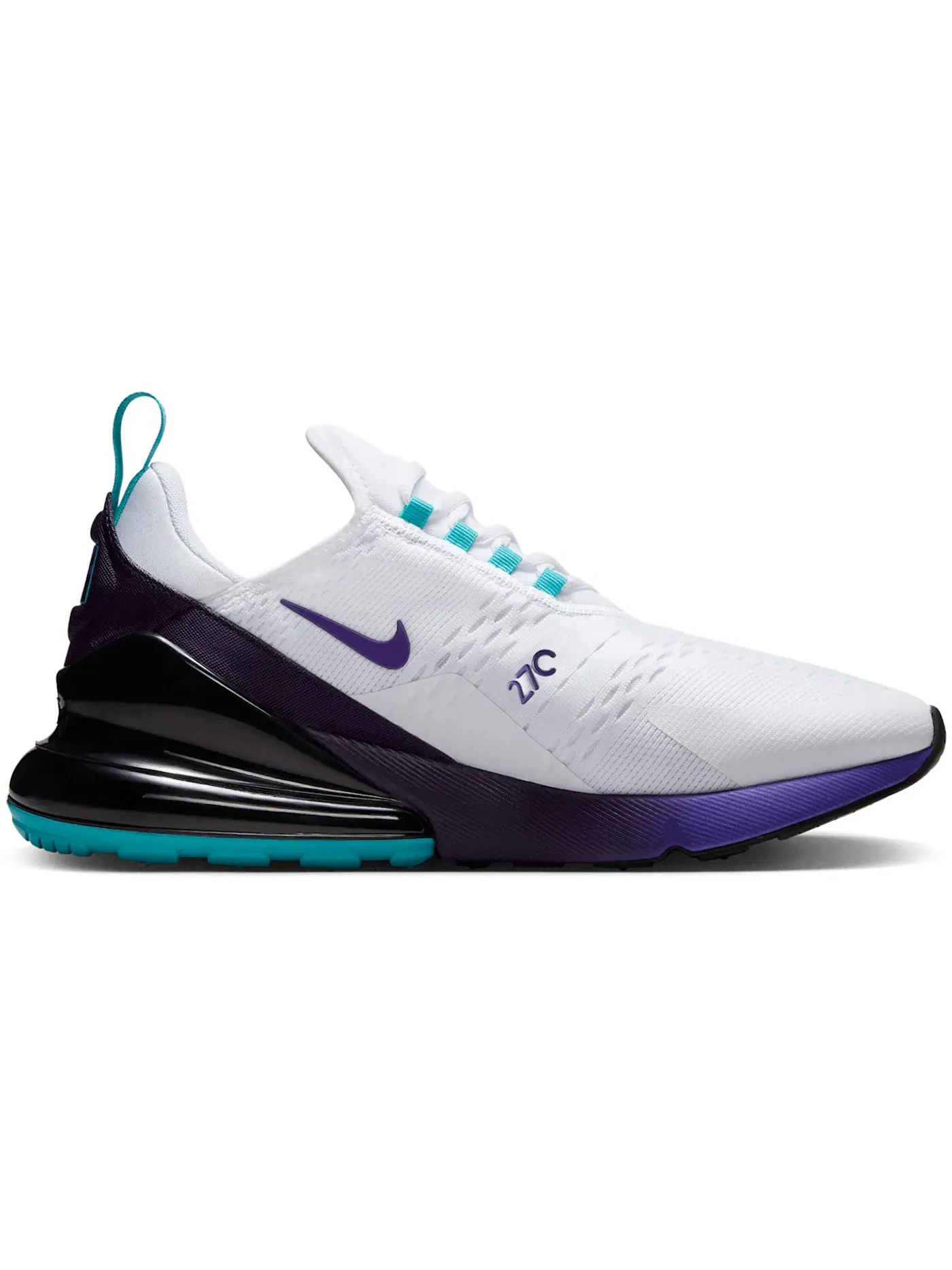 Мужские кроссовки с амортизацией Nike Air Max 270 — изображение 1 из 1, белый/фиолетовый/черный