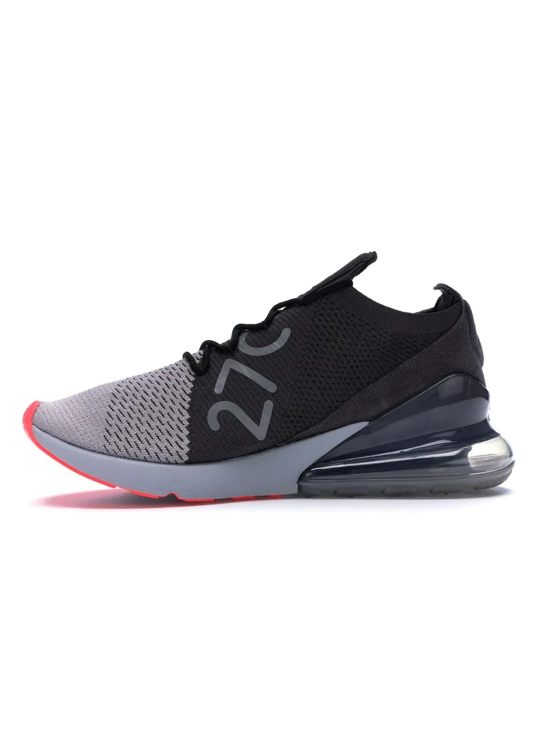 Мужские кроссовки с контрастной подошвой Nike Air Max 270 Flyknit — изображение 3 из 4, серый/серый--черный