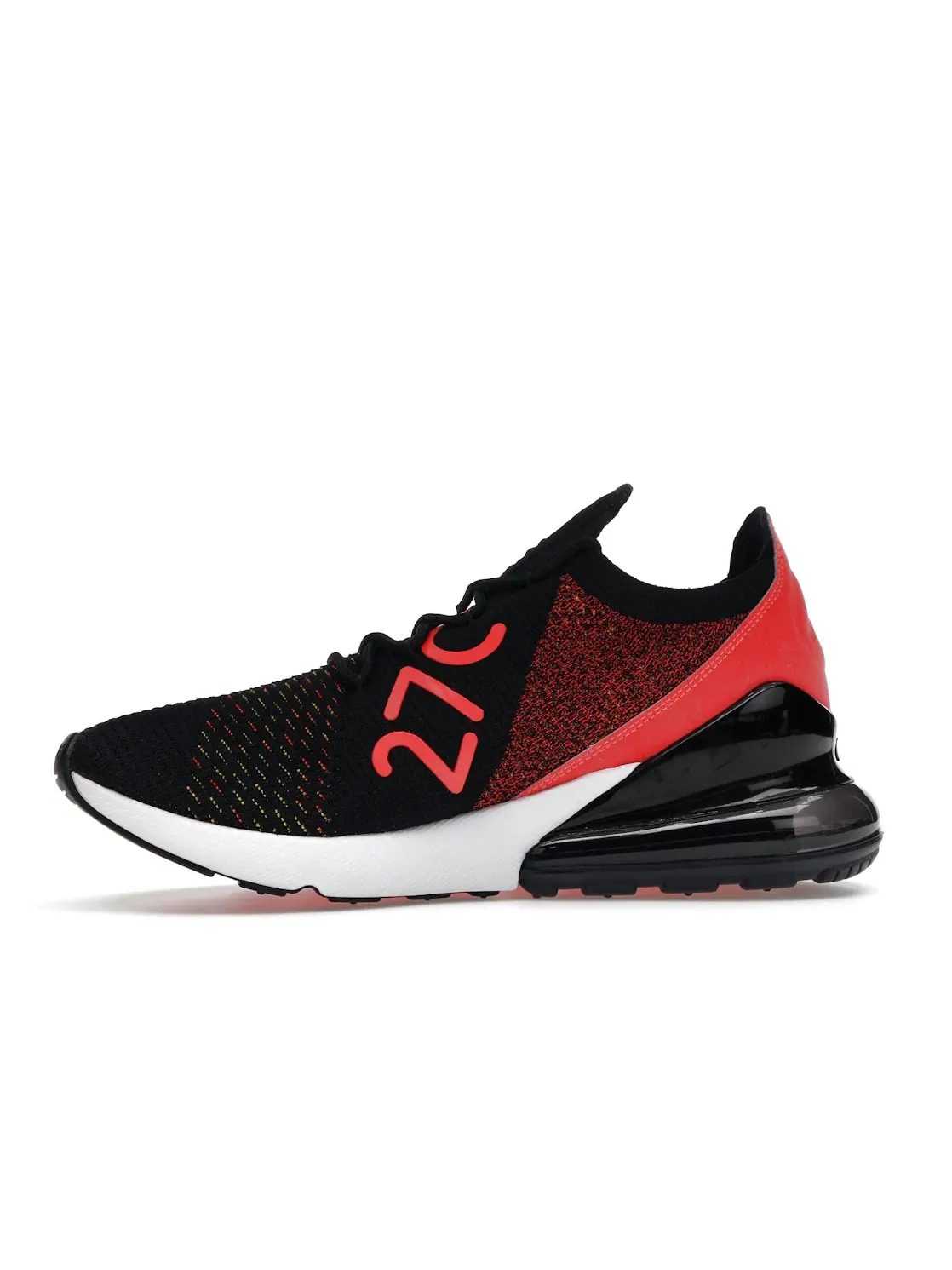 Женские кроссовки с сетчатым верхом Nike Air Max 270 Flyknit Nike — изображение 3 из 4, черный/яркий-желтый