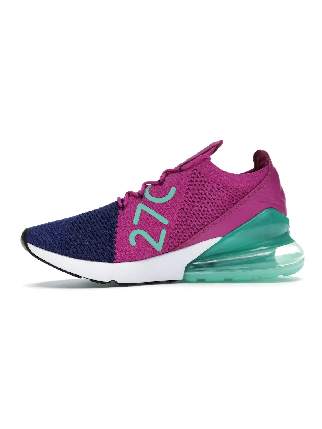 Мужские кроссовки Lifestyle с верхом Flyknit Nike Air Max 270 Flyknit Nike — изображение 3 из 4, глубокий синий/черный