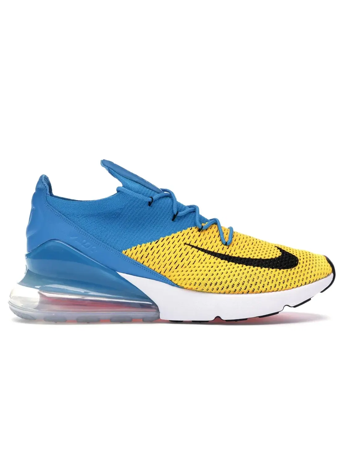 Мужские кроссовки Lifestyle с амортизацией Nike Air Max 270 Flyknit Nike — изображение 1 из 4, оранжевый/черный-синий