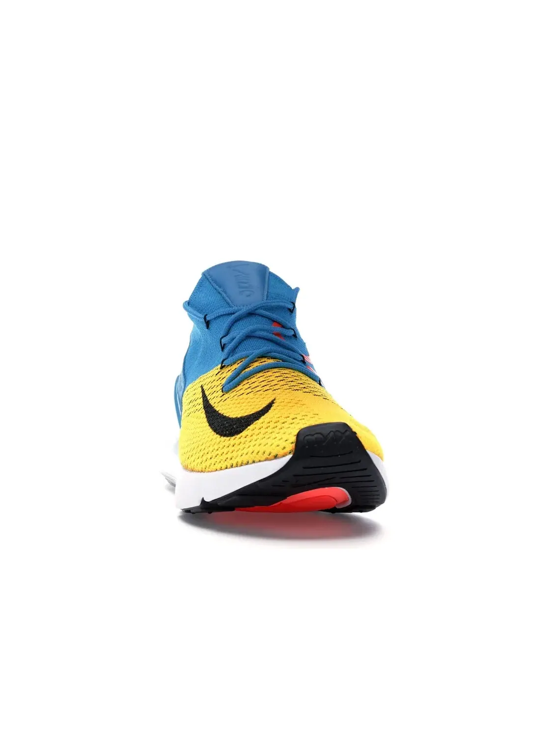Мужские кроссовки Lifestyle с амортизацией Nike Air Max 270 Flyknit Nike — изображение 2 из 4, оранжевый/черный-синий