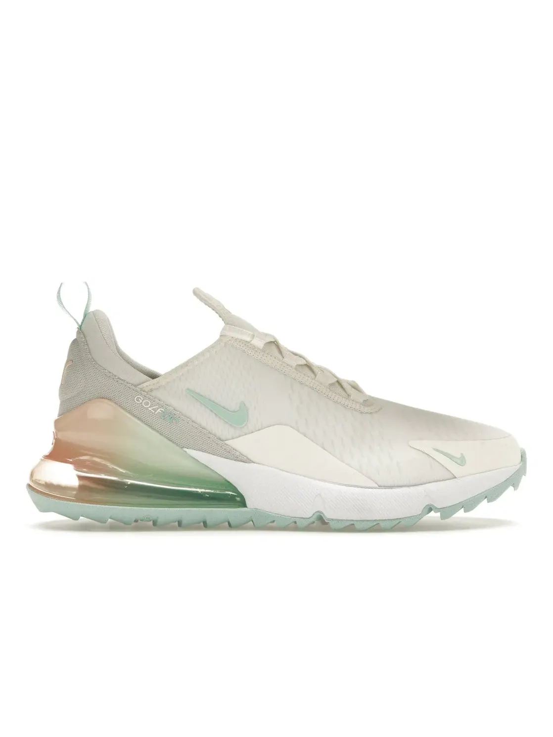 Мужские кроссовки для гольфа Nike Air Max 270 Golf, Sail/Crimson Tint/Photon Dust/Light Dew — изображение 1 из 4