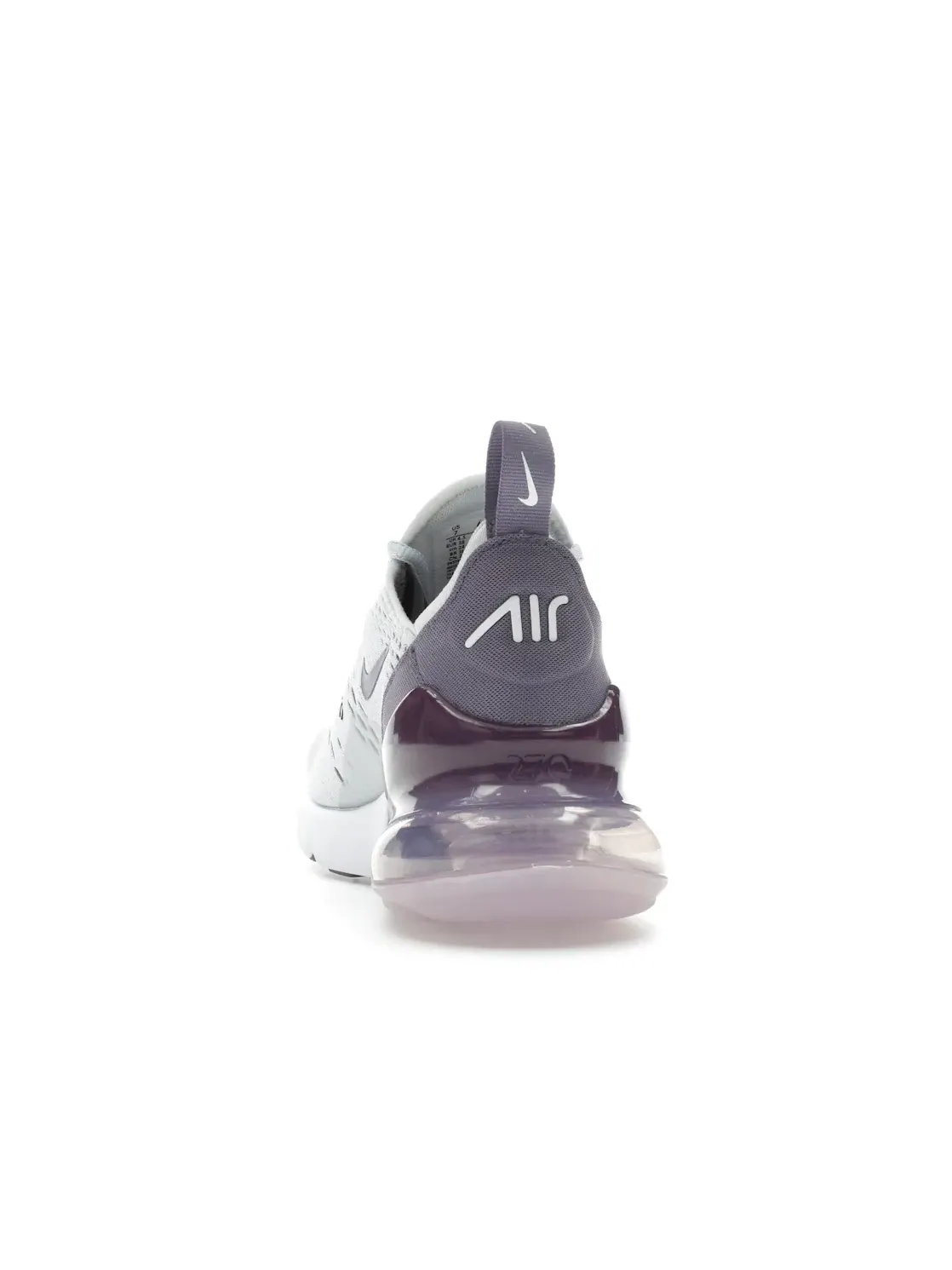 Женские кроссовки с амортизацией Nike Air Max 270 — изображение 4 из 4, платиновый/белый