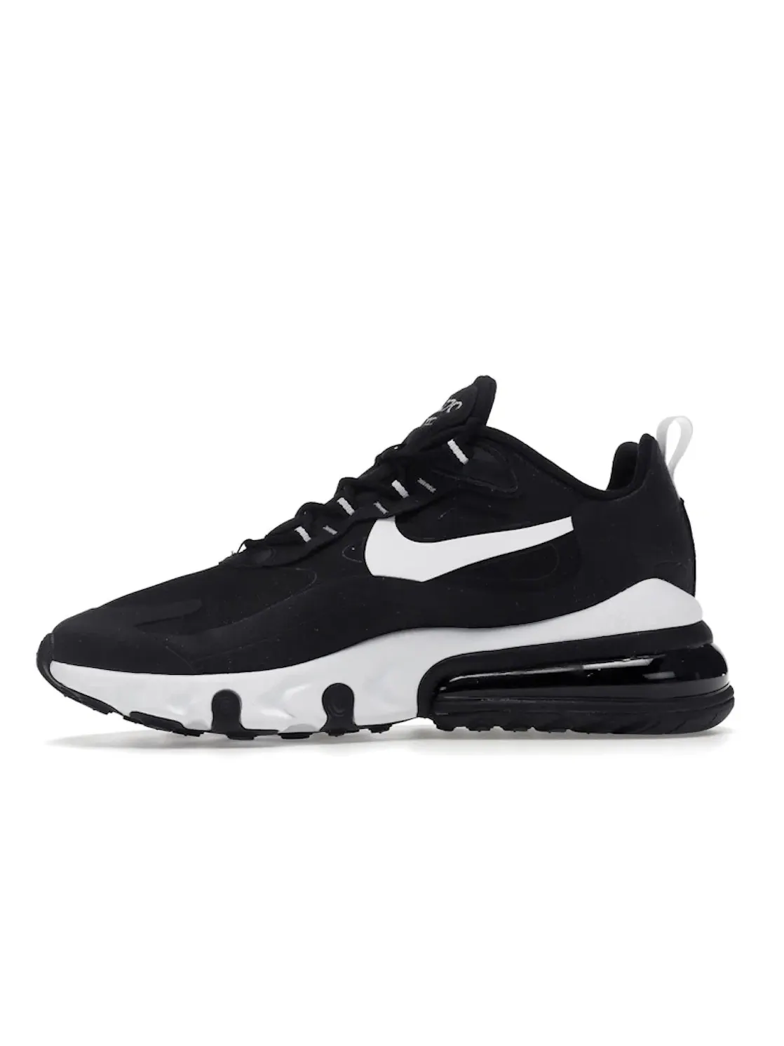 Мужские кроссовки с амортизацией Nike Air Max 270 React — изображение 3 из 4, черный/черный-белый