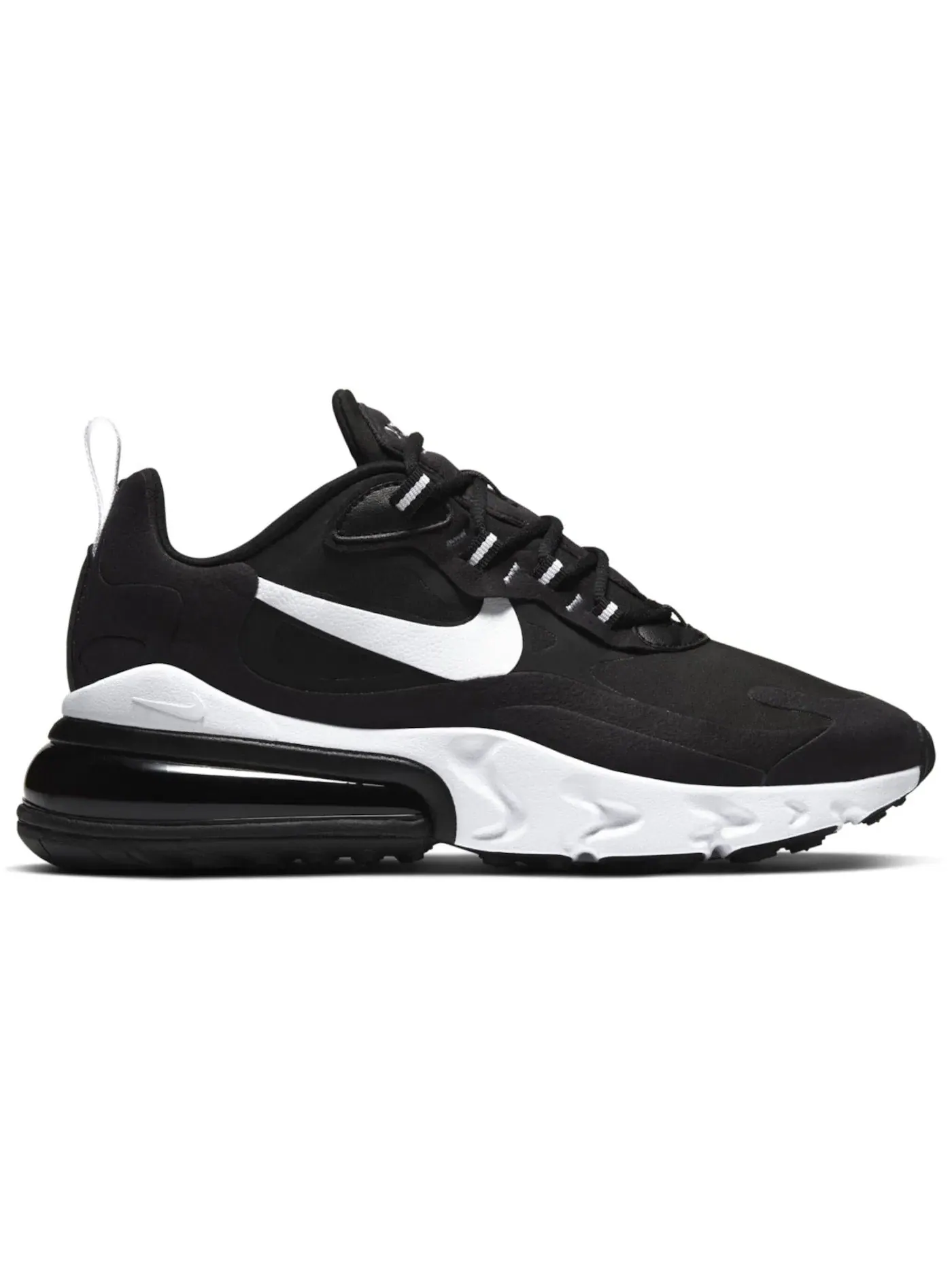 Женские кроссовки с амортизацией Nike Air Max 270 React Nike — изображение 1 из 1, черный/белый/черный
