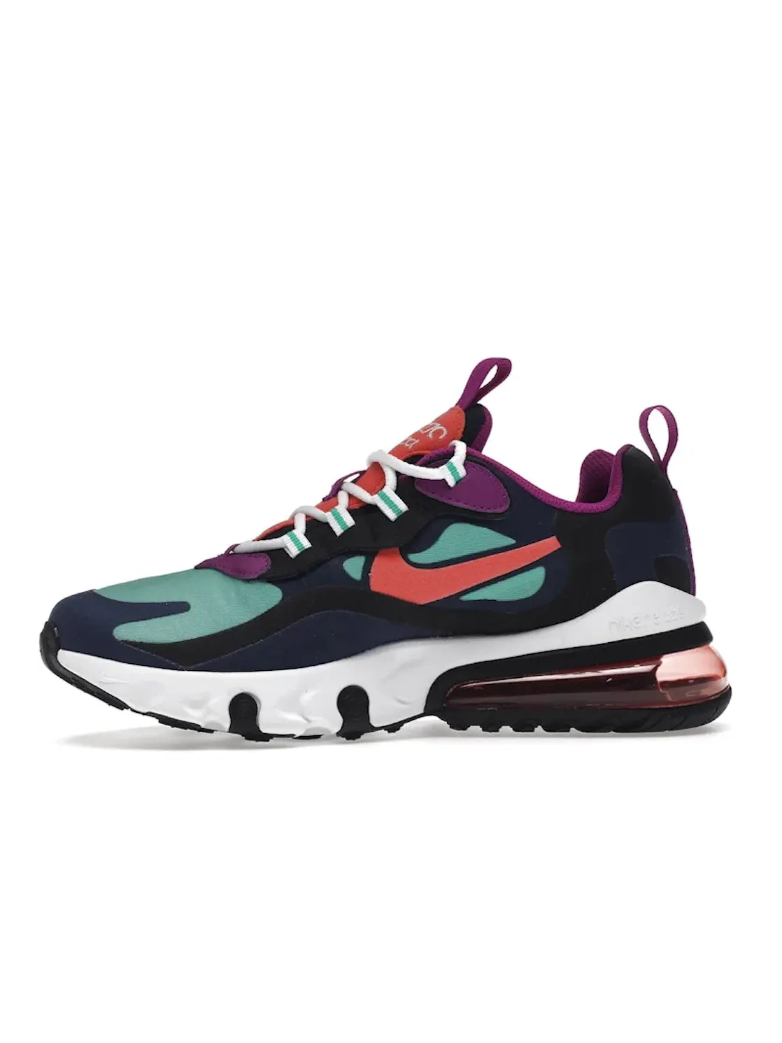 Детские кроссовки Lifestyle Nike Air Max 270 React — изображение 3 из 4, синий/черный/зеленый