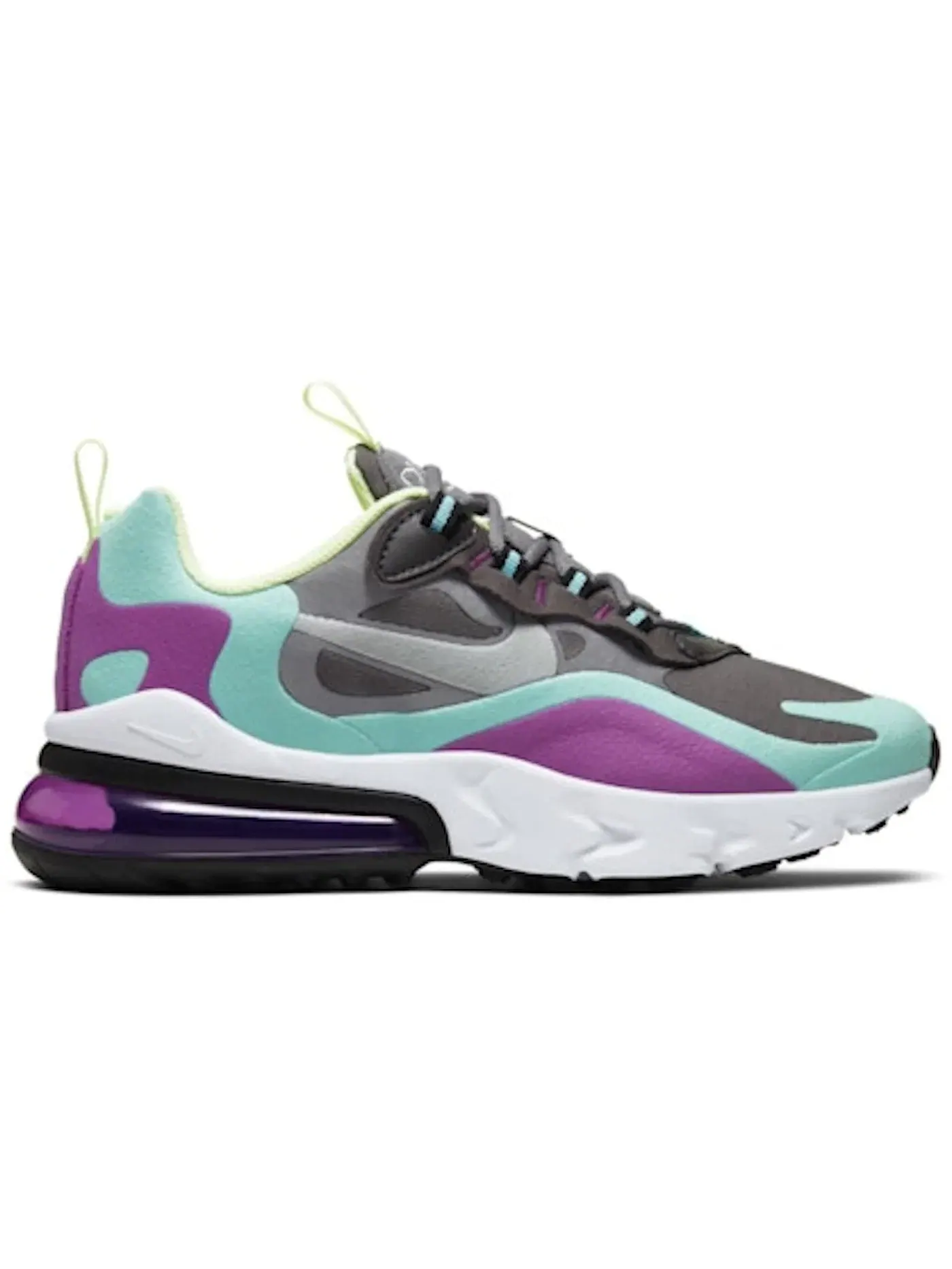 Детские кроссовки Lifestyle Nike Air Max 270 React — изображение 1 из 1, фиолетовый серебристый