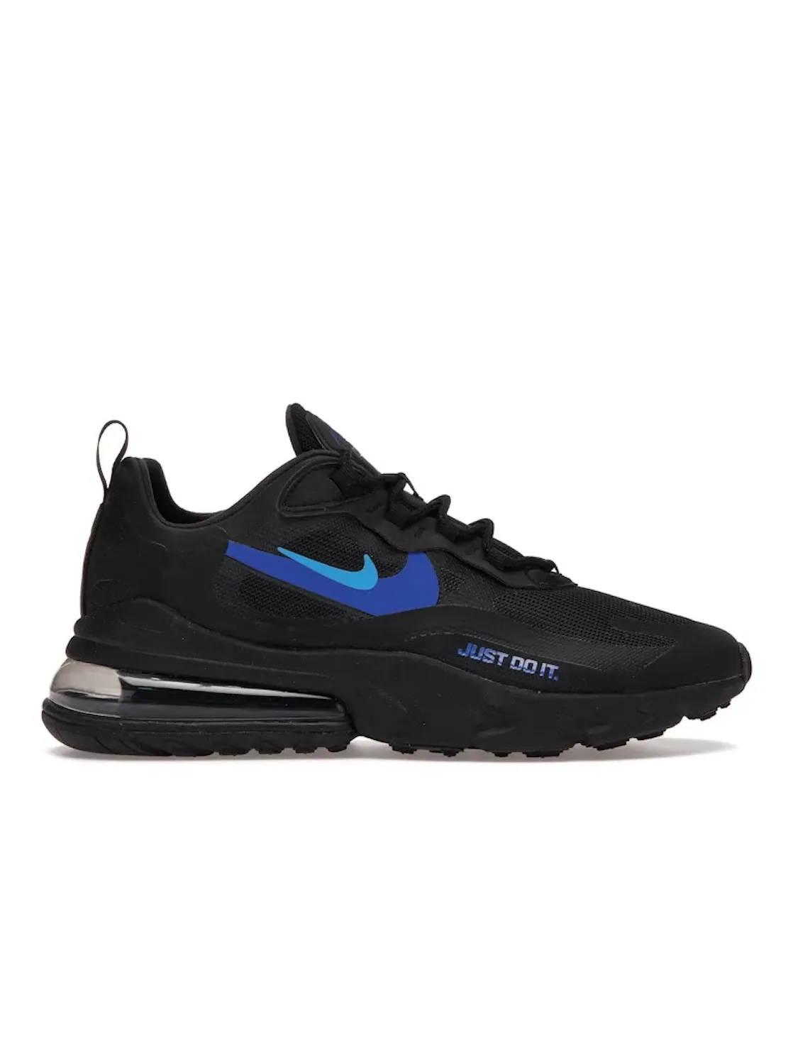 Мужские кроссовки с амортизацией Nike Air Max 270 React — изображение 1 из 4, черный/-серый-синий