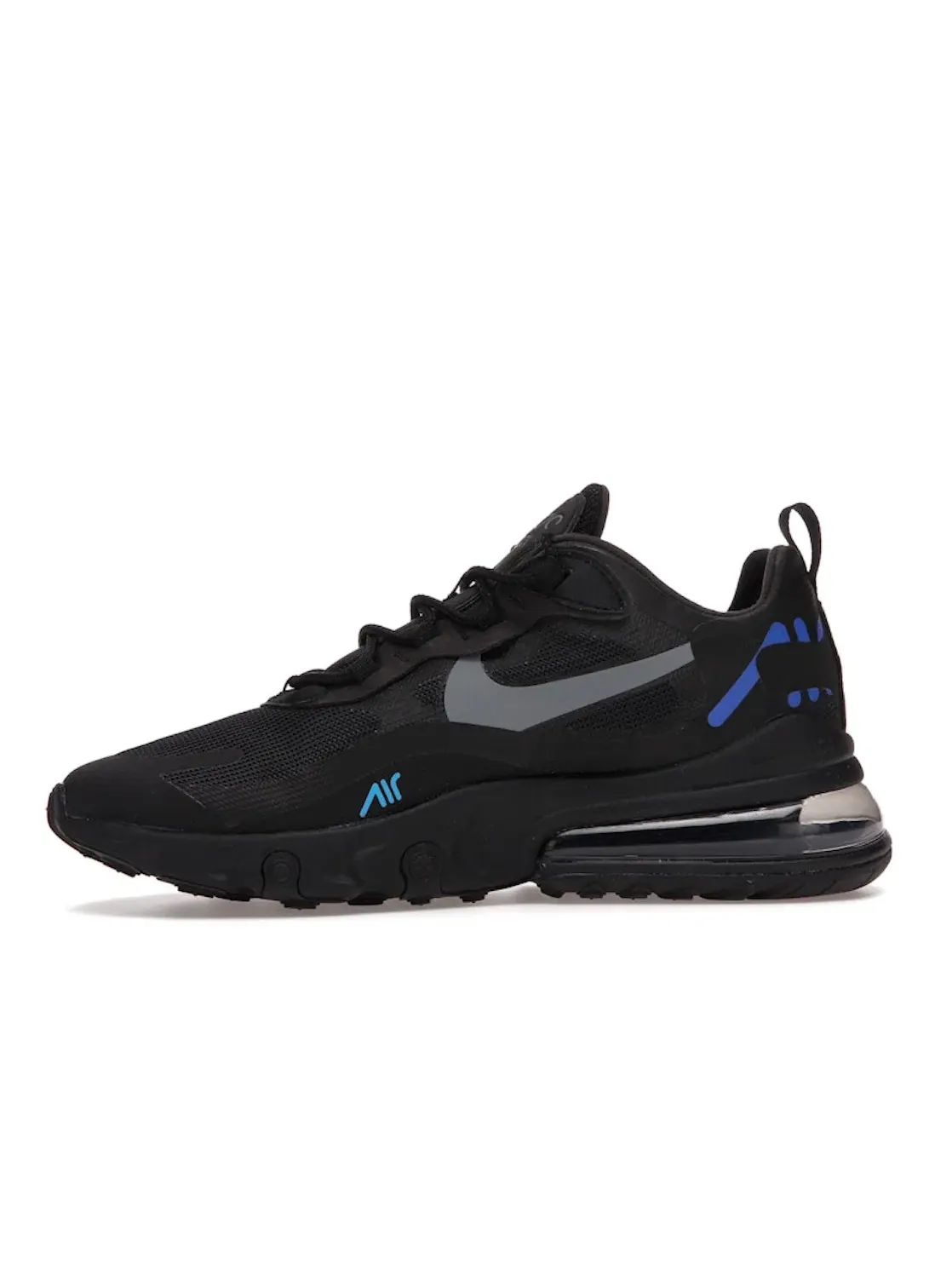 Мужские кроссовки с амортизацией Nike Air Max 270 React — изображение 3 из 4, черный/-серый-синий