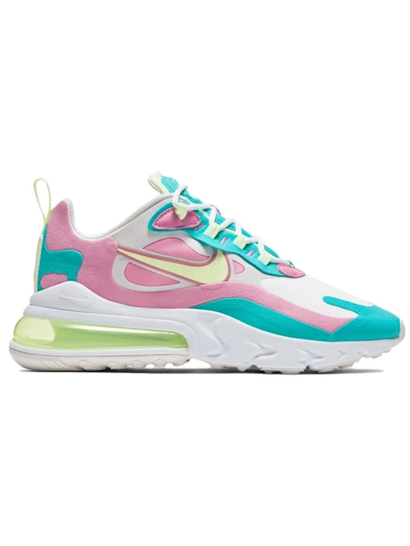Женские кроссовки для повседневной носки Nike Air Max 270 React — изображение 1 из 1, белый//платиновый