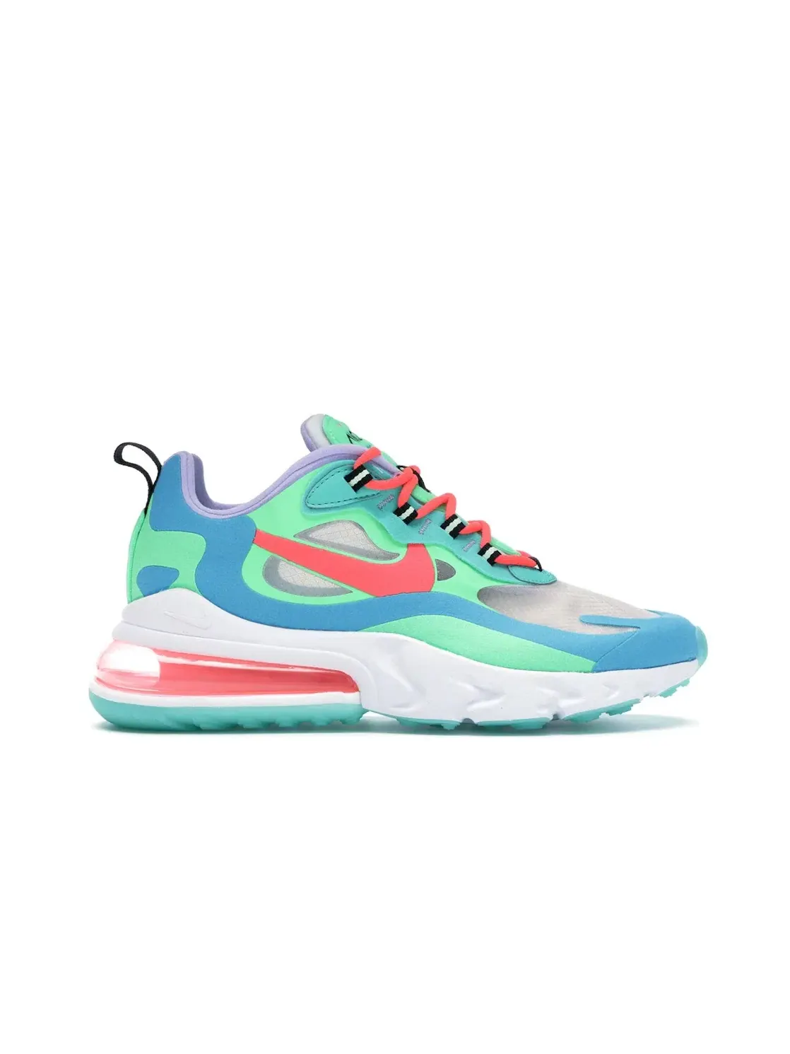 Женские кроссовки Lifestyle с технологией React Nike Air Max 270 React — изображение 1 из 4, зеленый/синий