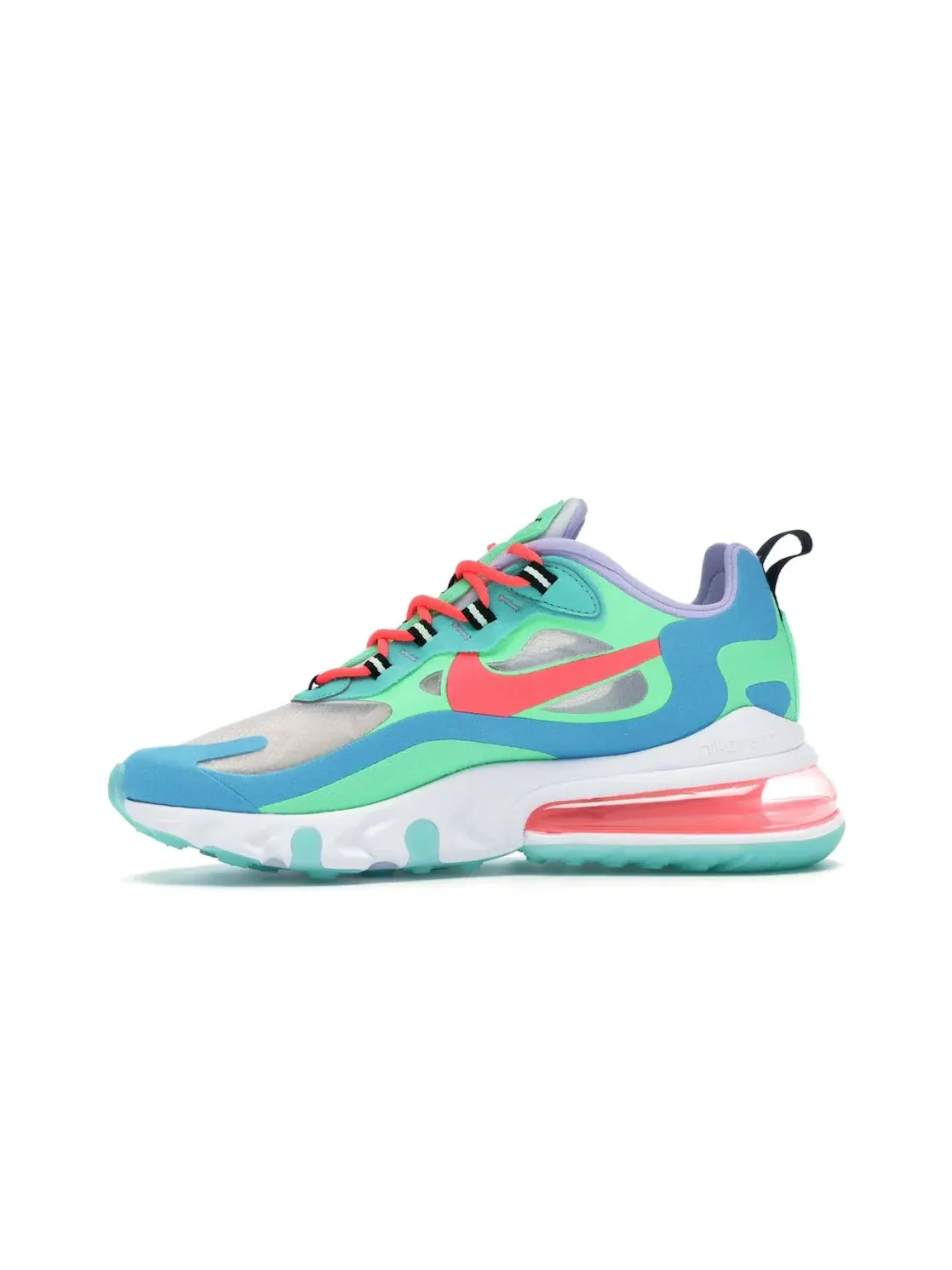 Женские кроссовки Lifestyle с технологией React Nike Air Max 270 React — изображение 3 из 4, зеленый/синий
