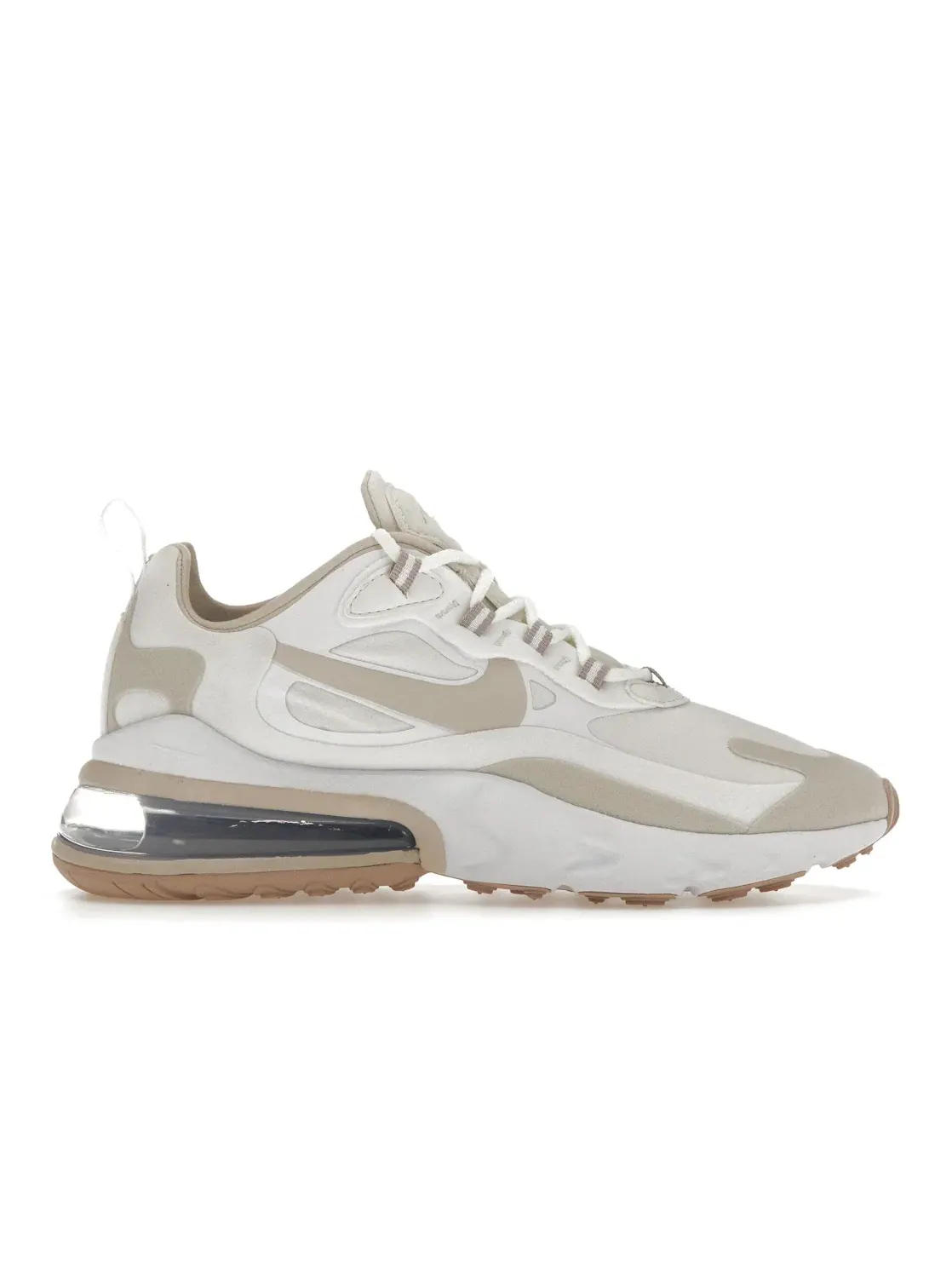 Женские кроссовки Lifestyle Nike Air Max 270 React — изображение 1 из 4, белый светлый коричневый