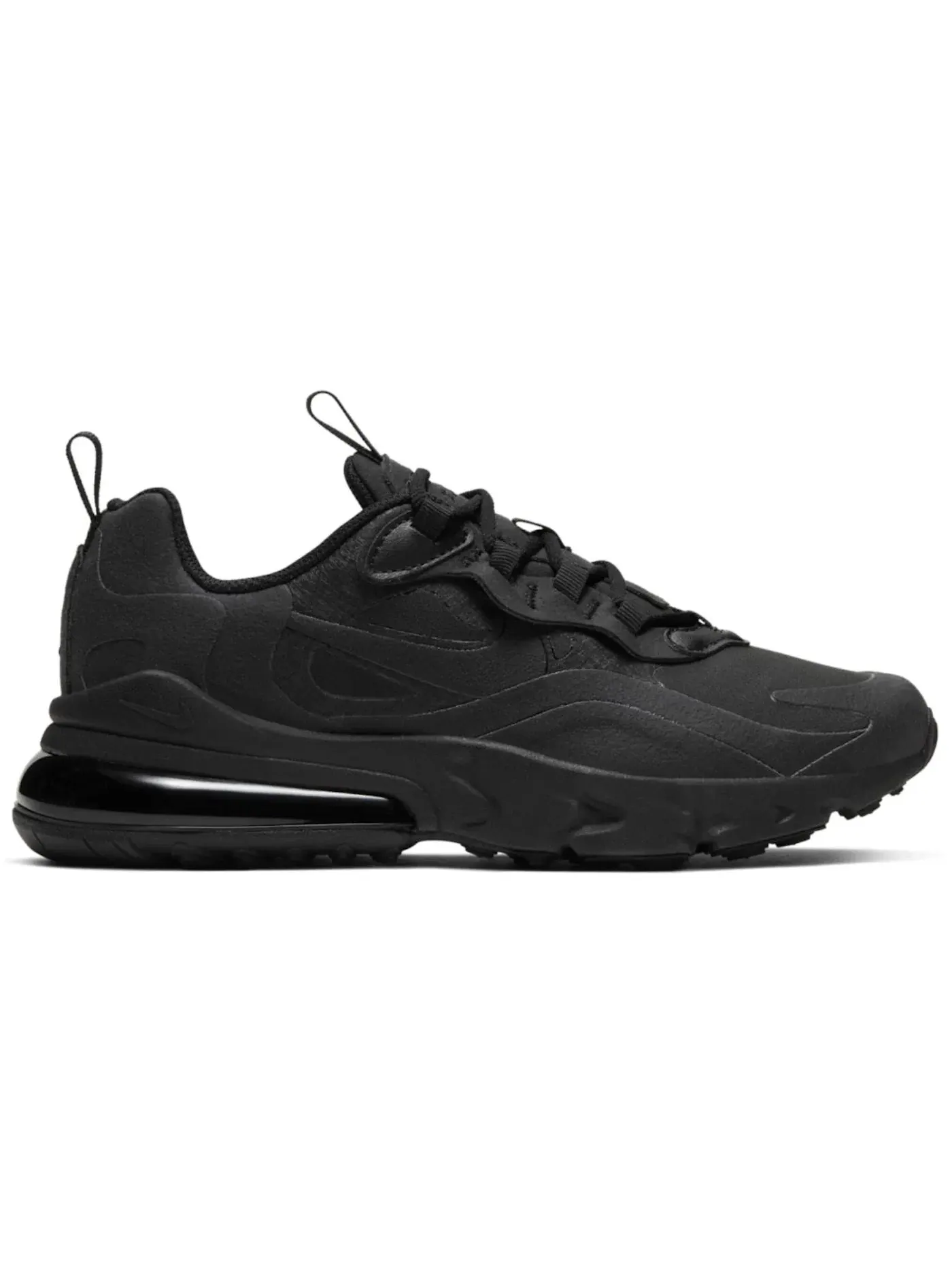 Детские кроссовки для мальчиков и девочек с технологией Air Max 270 React Nike — изображение 1 из 1, черный/черный/черный