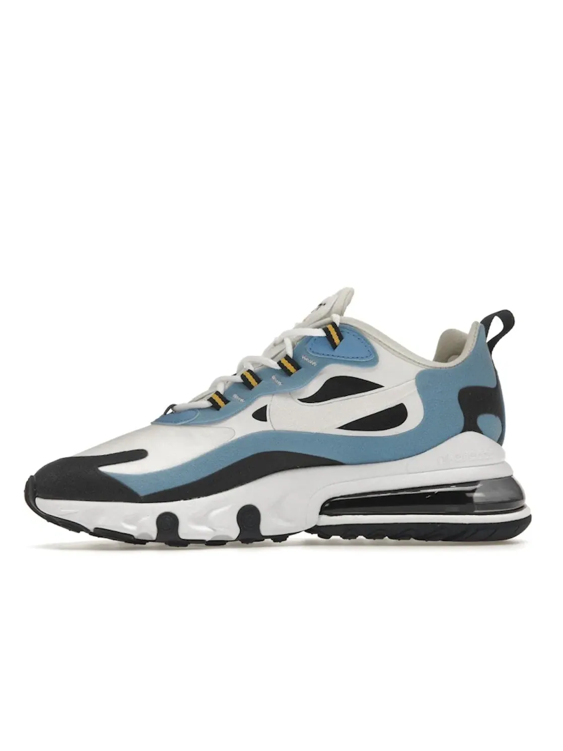 Мужские кроссовки с гибридной амортизацией Nike Air Max 270 React — изображение 3 из 4, белый/-синий