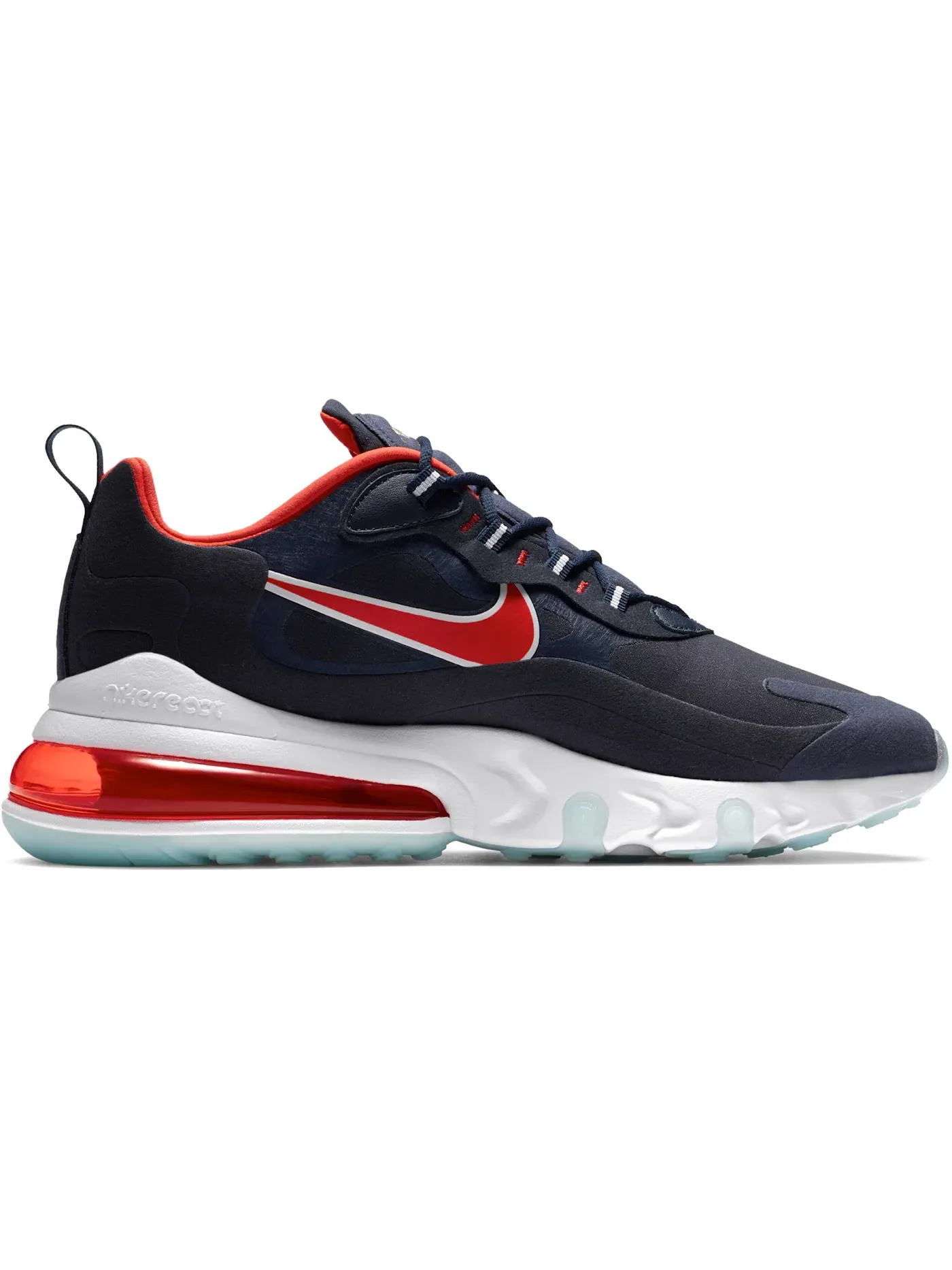 Мужские кроссовки с амортизацией Nike Air Max 270 React Nike — изображение 1 из 1, синий/красный-черный