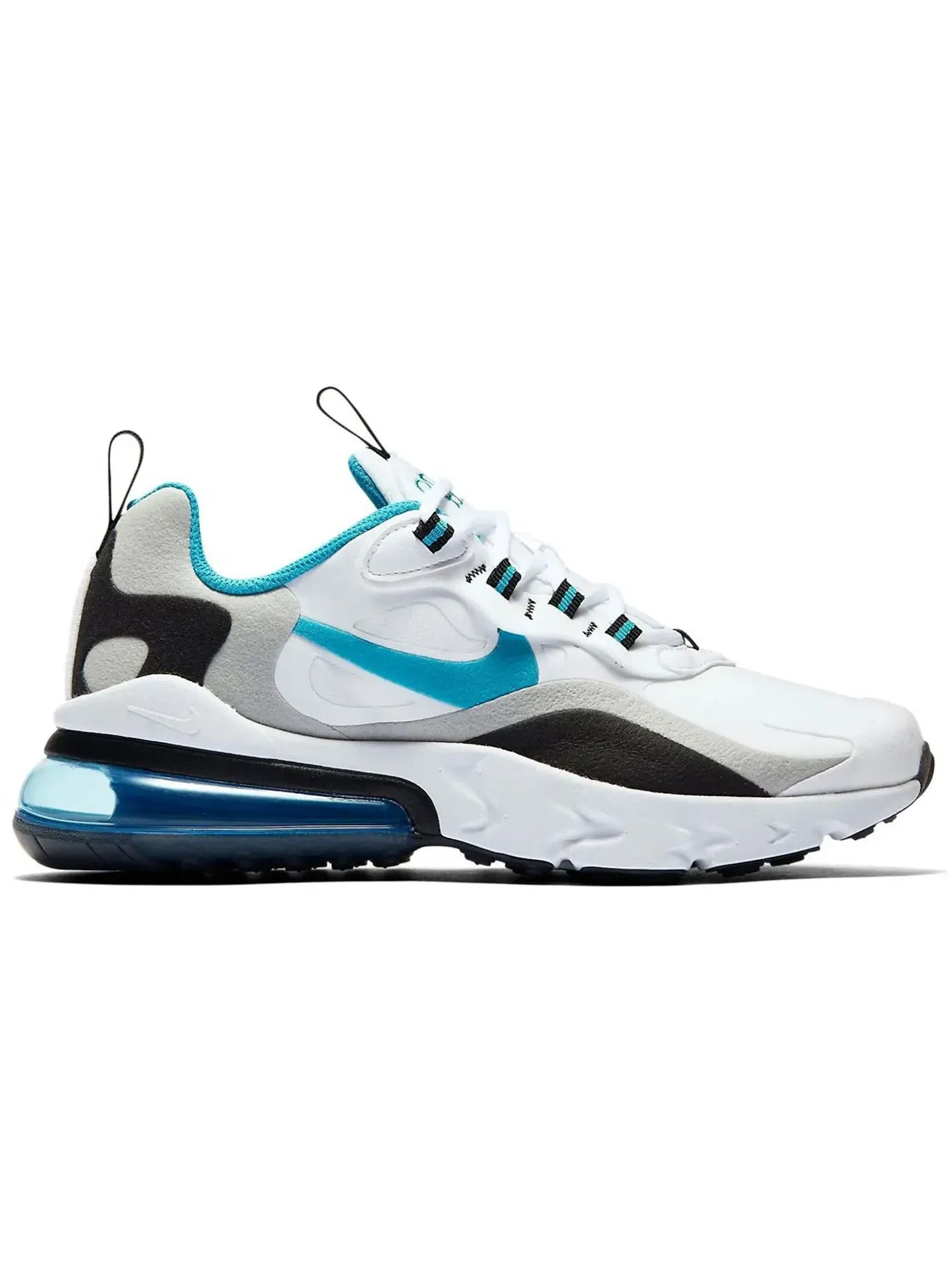 Детские кроссовки Lifestyle Nike Air Max 270 React — изображение 1 из 1, белый серый черный синий