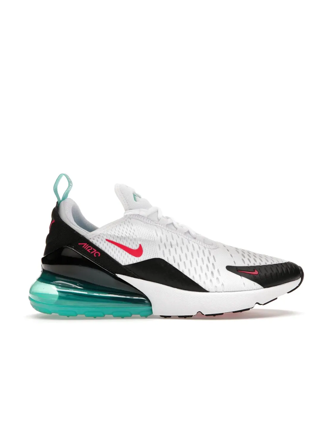 Мужские кроссовки для активного отдыха с длинным шнурком Nike Air Max 270 — изображение 1 из 4, белый/розовый//черный