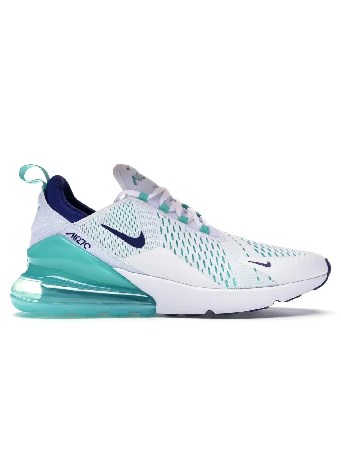 Мужские кроссовки с амортизацией Nike Air Max 270 — изображение 1 из 4, белый/-глубокий синий