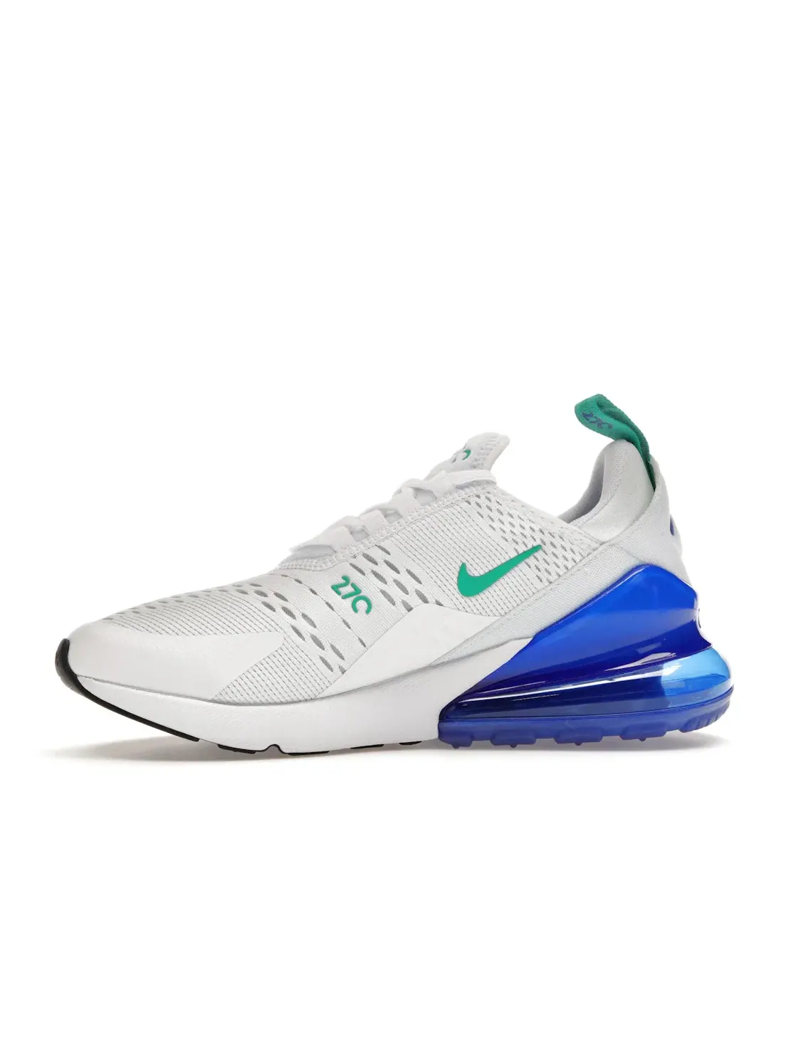 Женские кроссовки с амортизацией Nike Air Max 270 Nike — изображение 3 из 4, белый/зеленый//черный