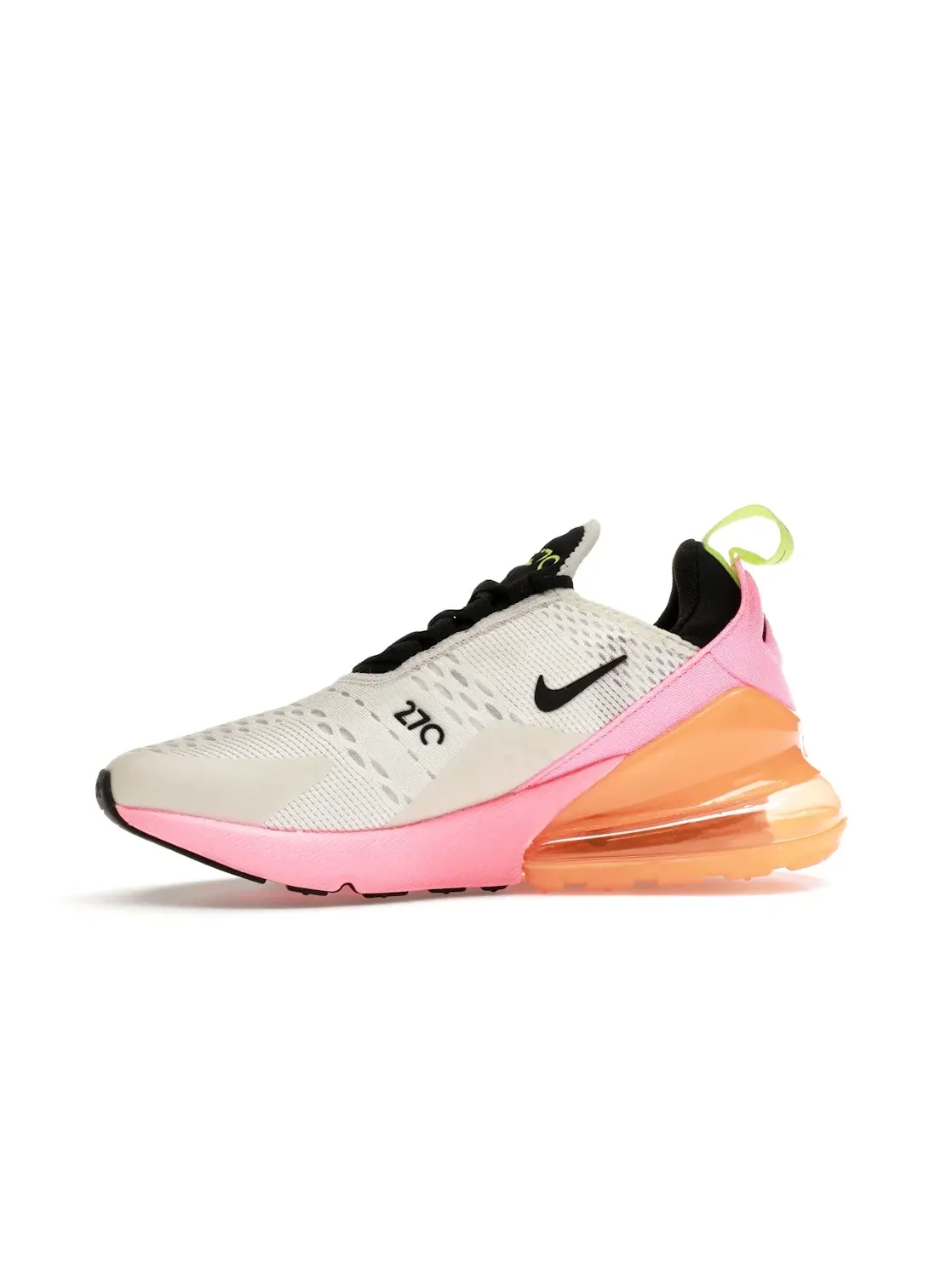 Женские кроссовки Lifestyle Nike Air Max 270 — изображение 3 из 4, белый//оранжевый/черный