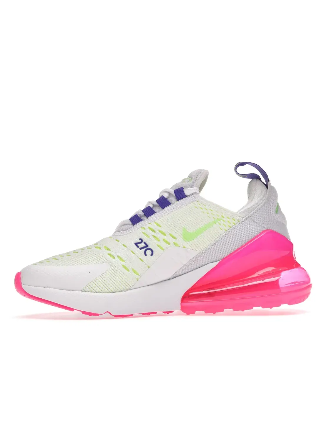 Женские кроссовки Lifestyle Nike Air Max 270 — изображение 3 из 4, белый/-розовый-индиго