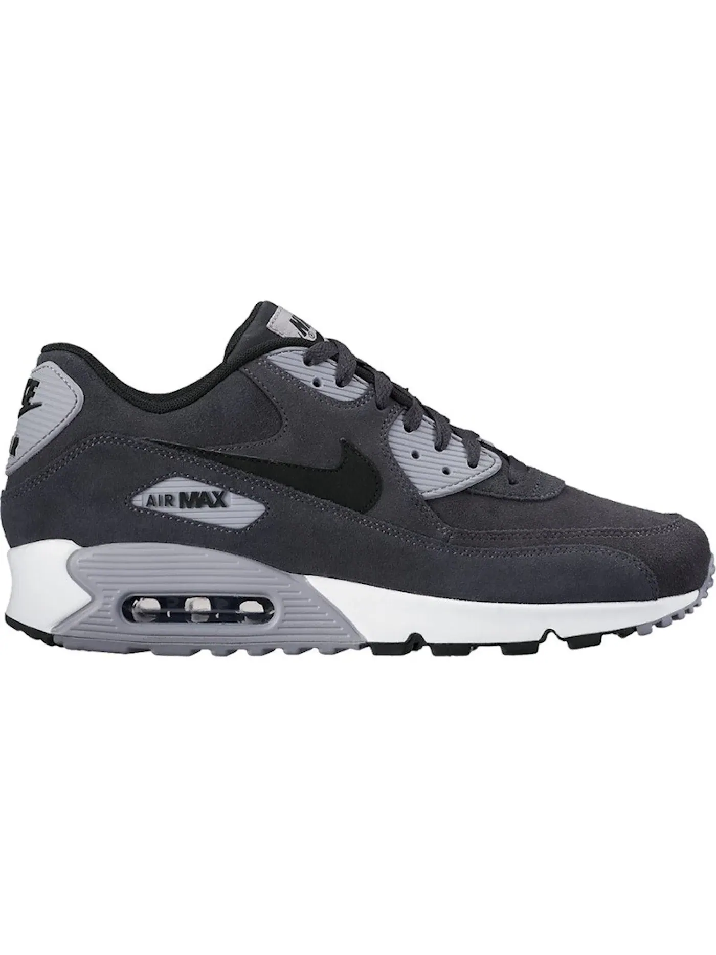 Мужские кроссовки с амортизацией Nike Air Max 90 Nike — изображение 1 из 1, черный-серый-белый