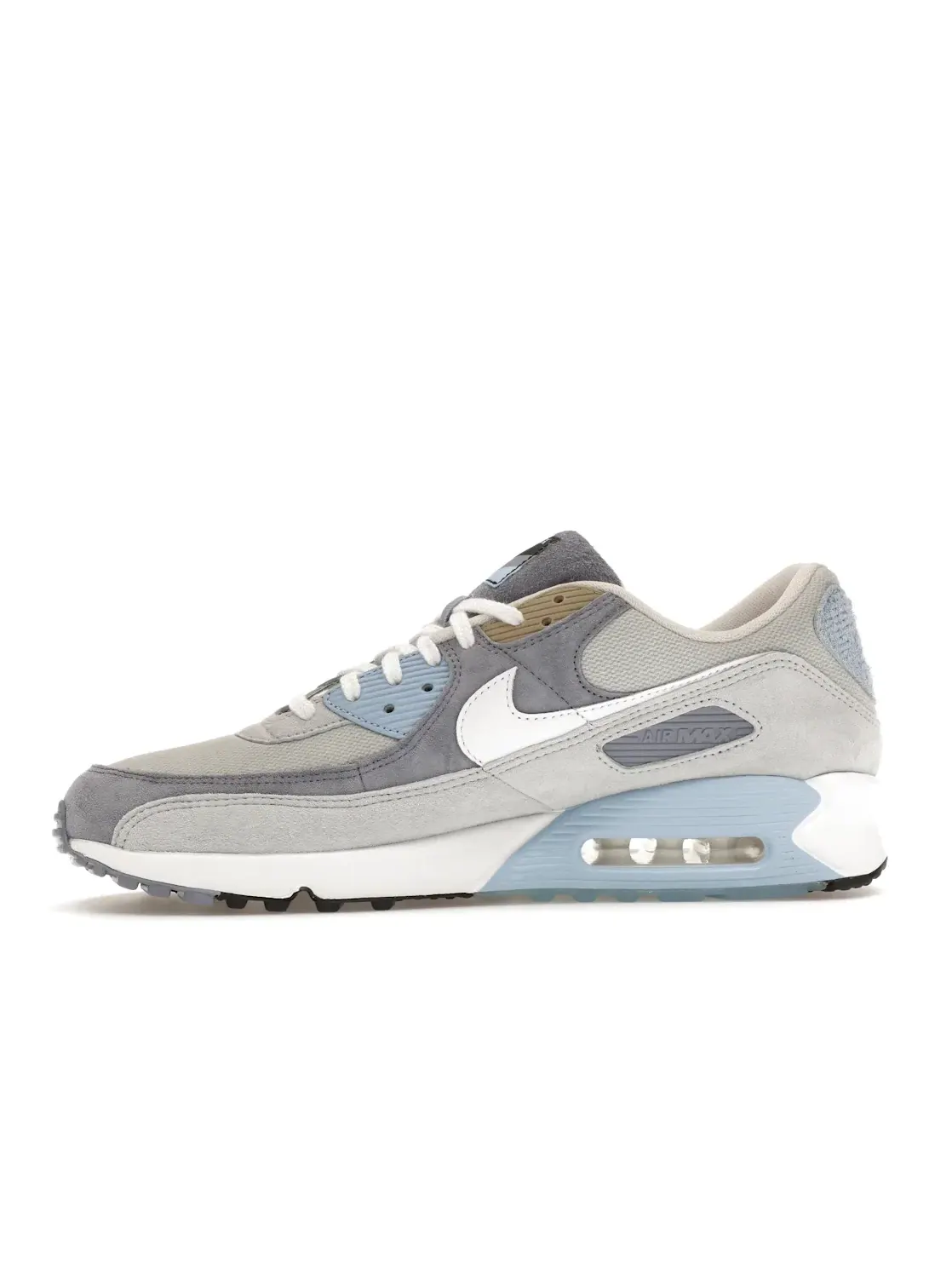 Мужские кроссовки Lifestyle Nike Air Max 90 — изображение 3 из 4, серый//светлый синий