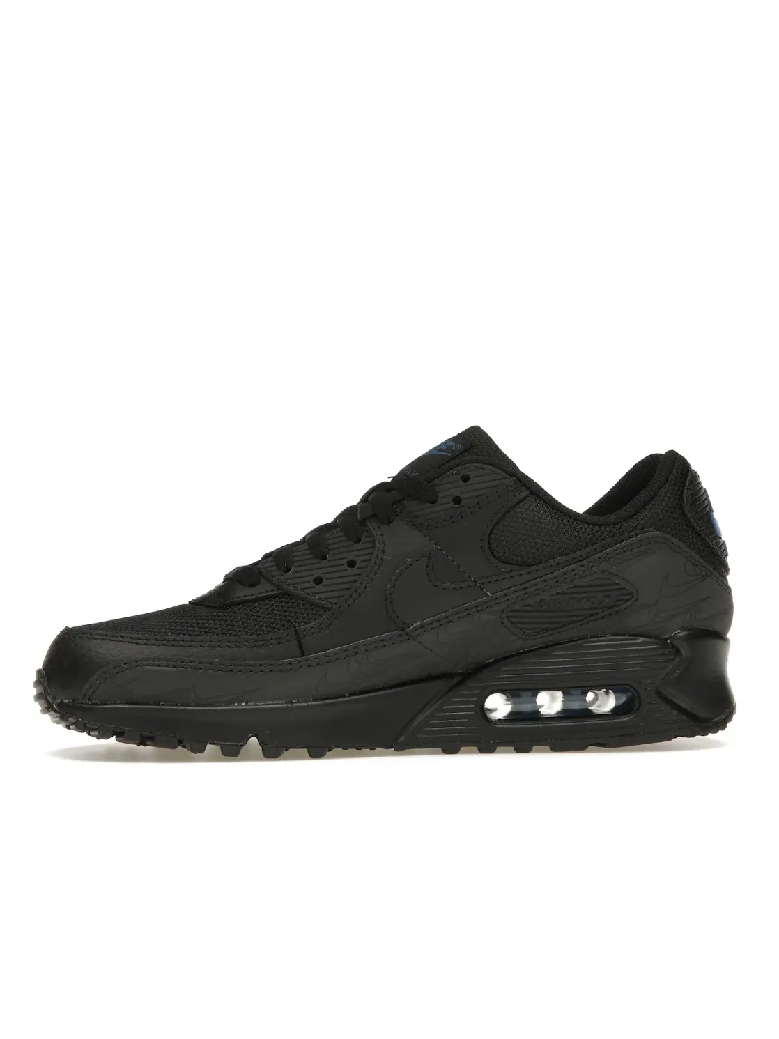 Мужские кроссовки Lifestyle Nike Air Max 90 — изображение 3 из 4, черный/темный синий