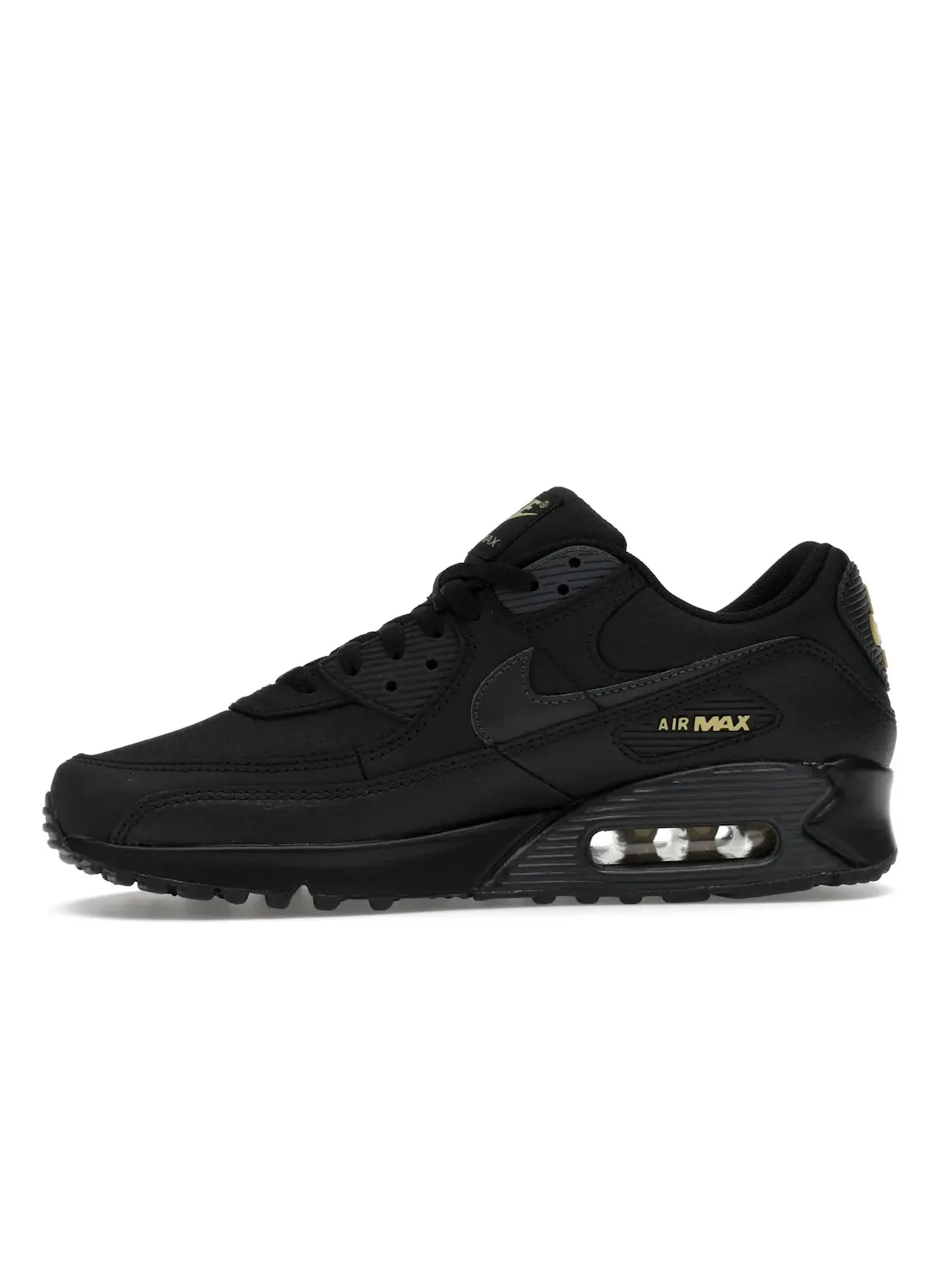 Мужские кроссовки Lifestyle с амортизацией Air Max Nike Air Max 90 — изображение 3 из 4, черный/золотистый
