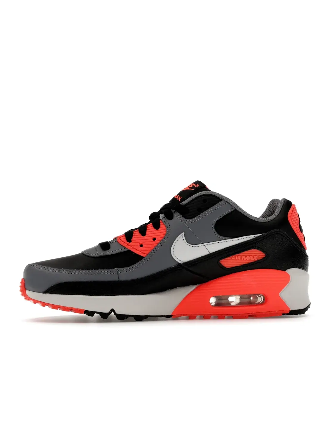 Детские кроссовки Lifestyle Nike Air Max 90 — изображение 3 из 4, черный/серый/яркий