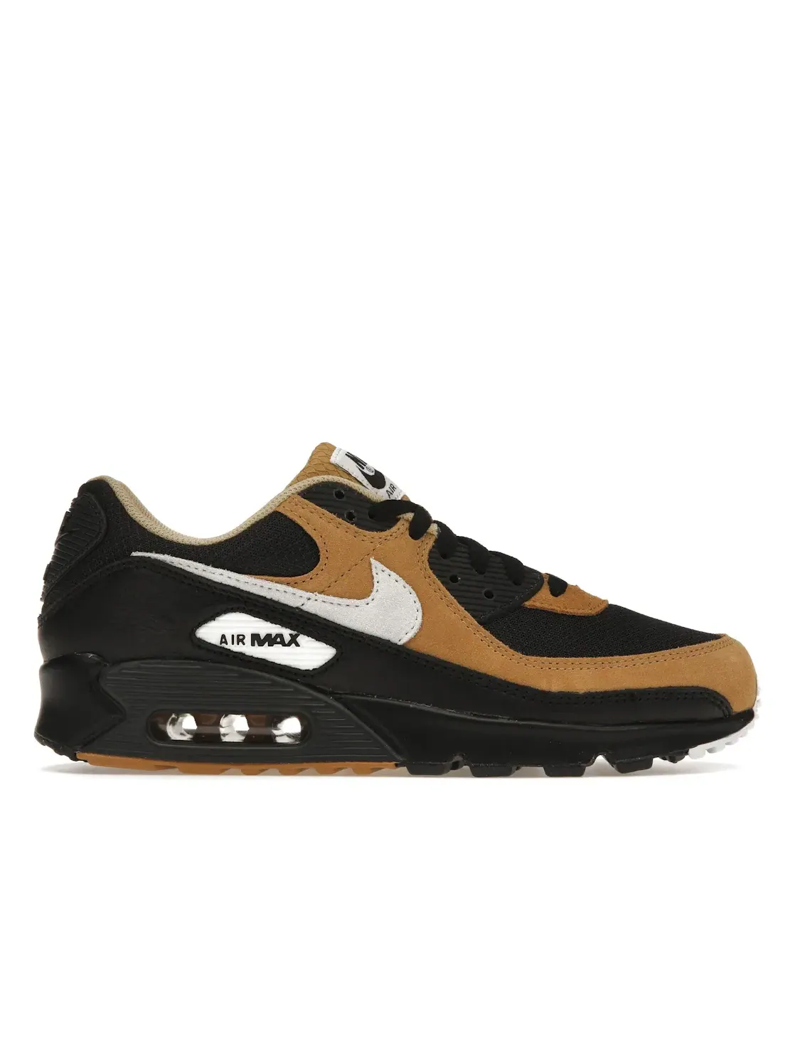 Мужские кроссовки Lifestyle Nike Air Max 90 — изображение 1 из 4, черный/золотистый//белый