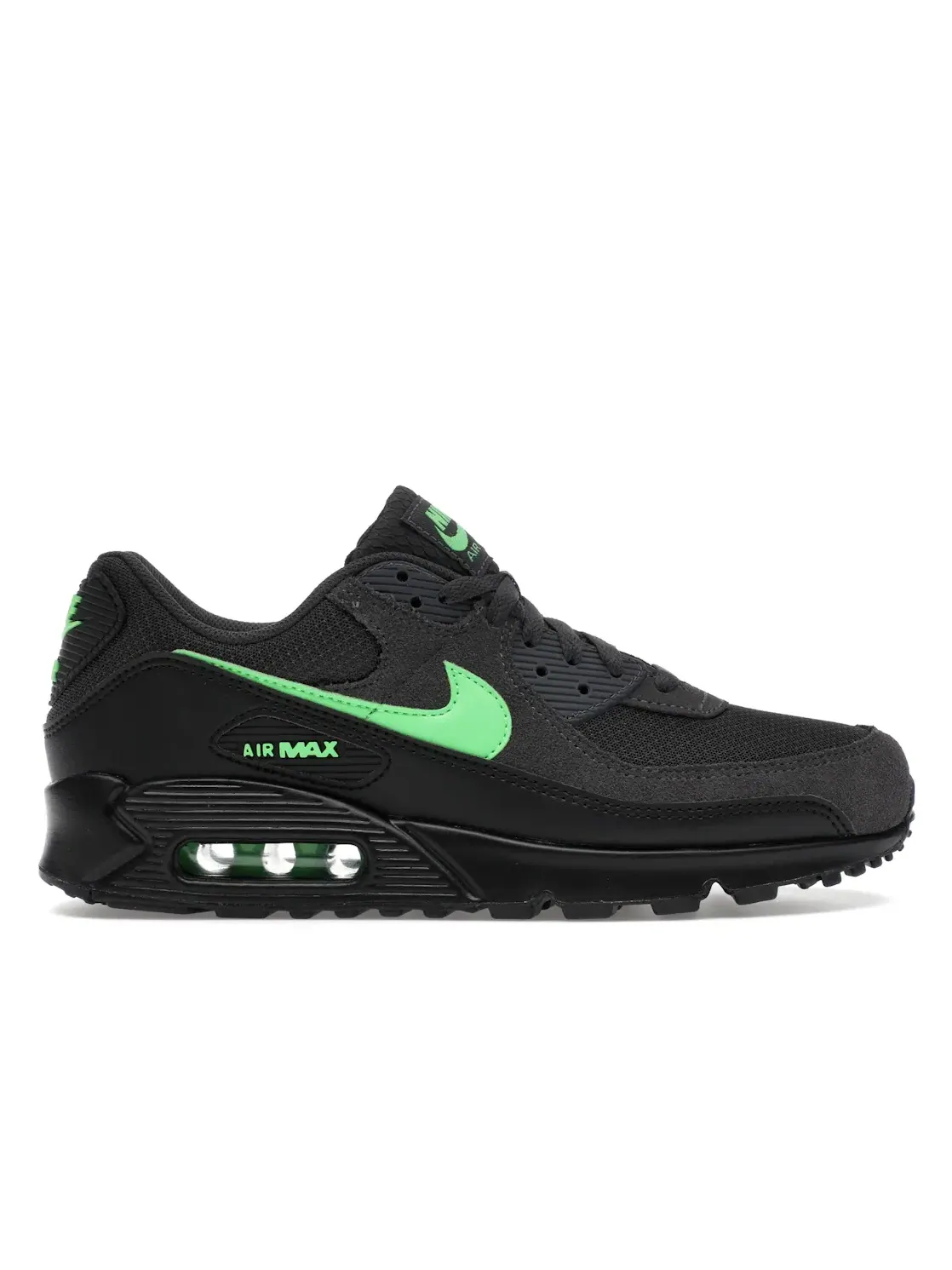 Мужские кроссовки Lifestyle с контрастными акцентами Nike Air Max 90 — изображение 1 из 4, черный/зеленый