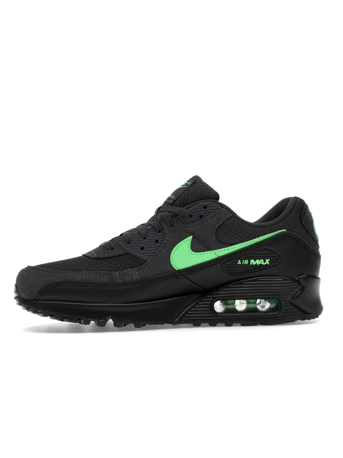 Мужские кроссовки Lifestyle с контрастными акцентами Nike Air Max 90 — изображение 3 из 4, черный/зеленый