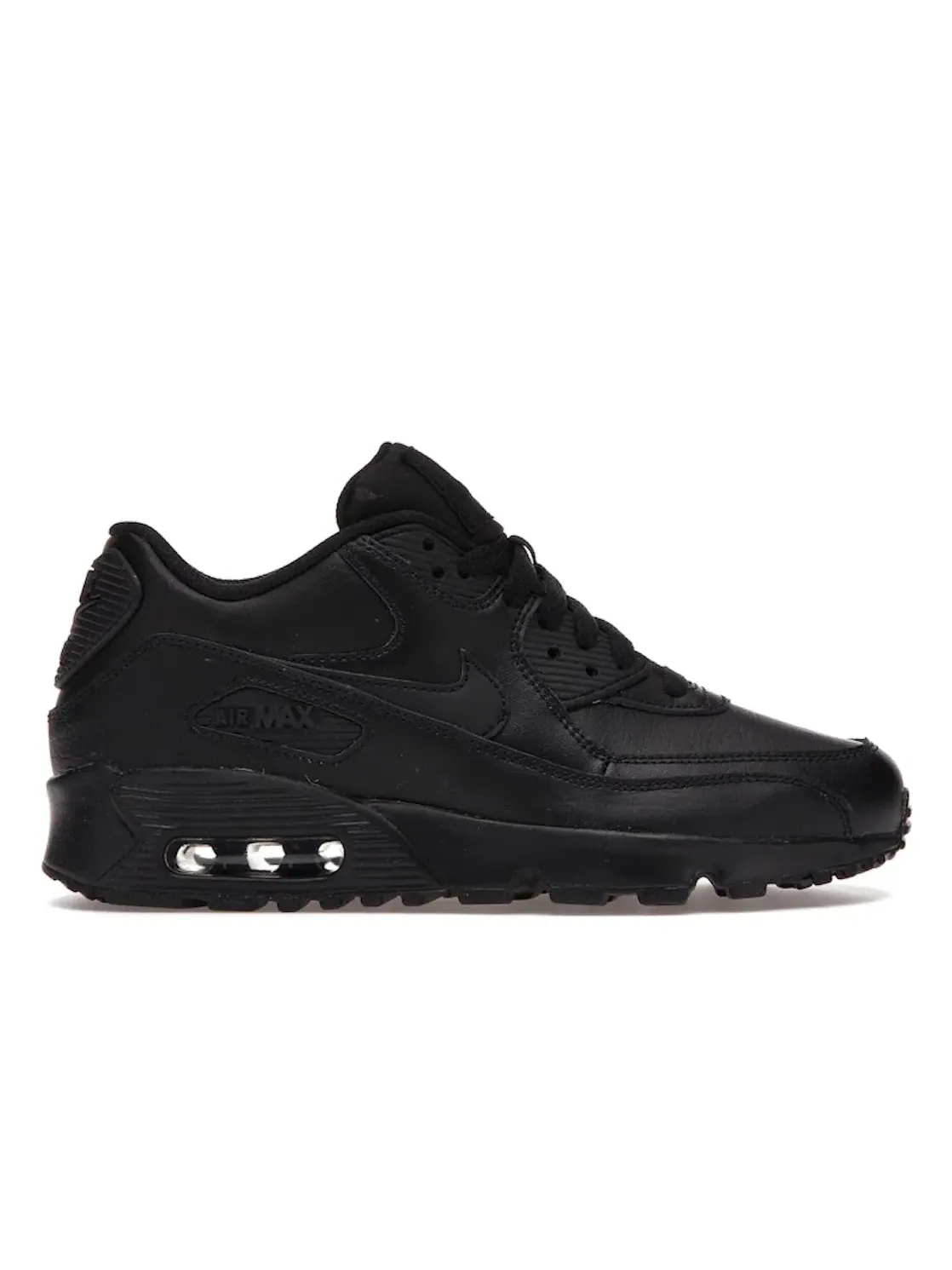 Детские кроссовки для мальчиков и девочек с амортизацией Nike Air Max 90 — изображение 1 из 4, черный/черный