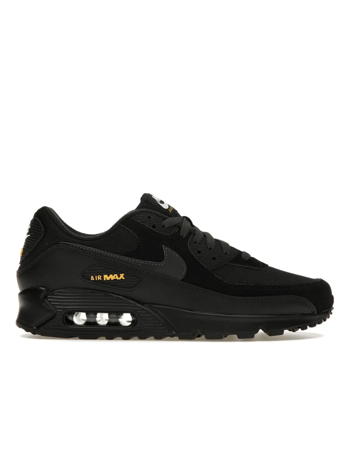 Мужские кроссовки с длинным шнурком Nike Air Max 90 — изображение 1 из 4, черный/желтый