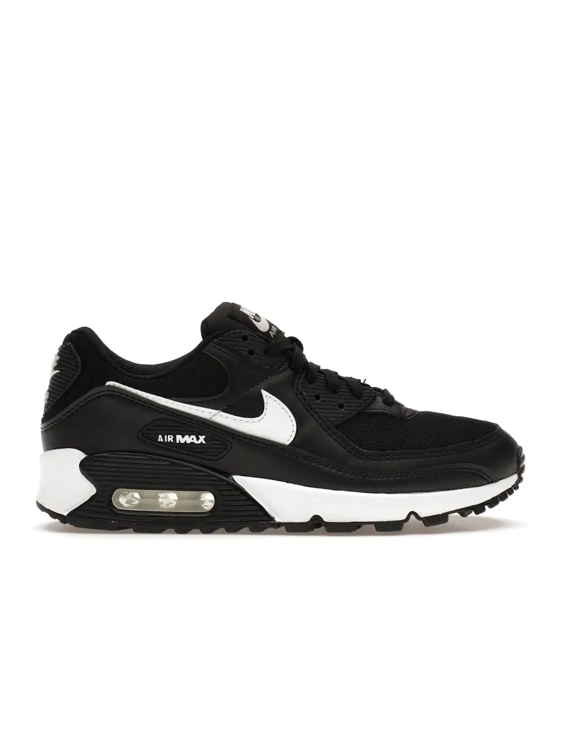 Женские кроссовки с классическим дизайном Nike Air Max 90 — изображение 1 из 4, черный/черный/белый