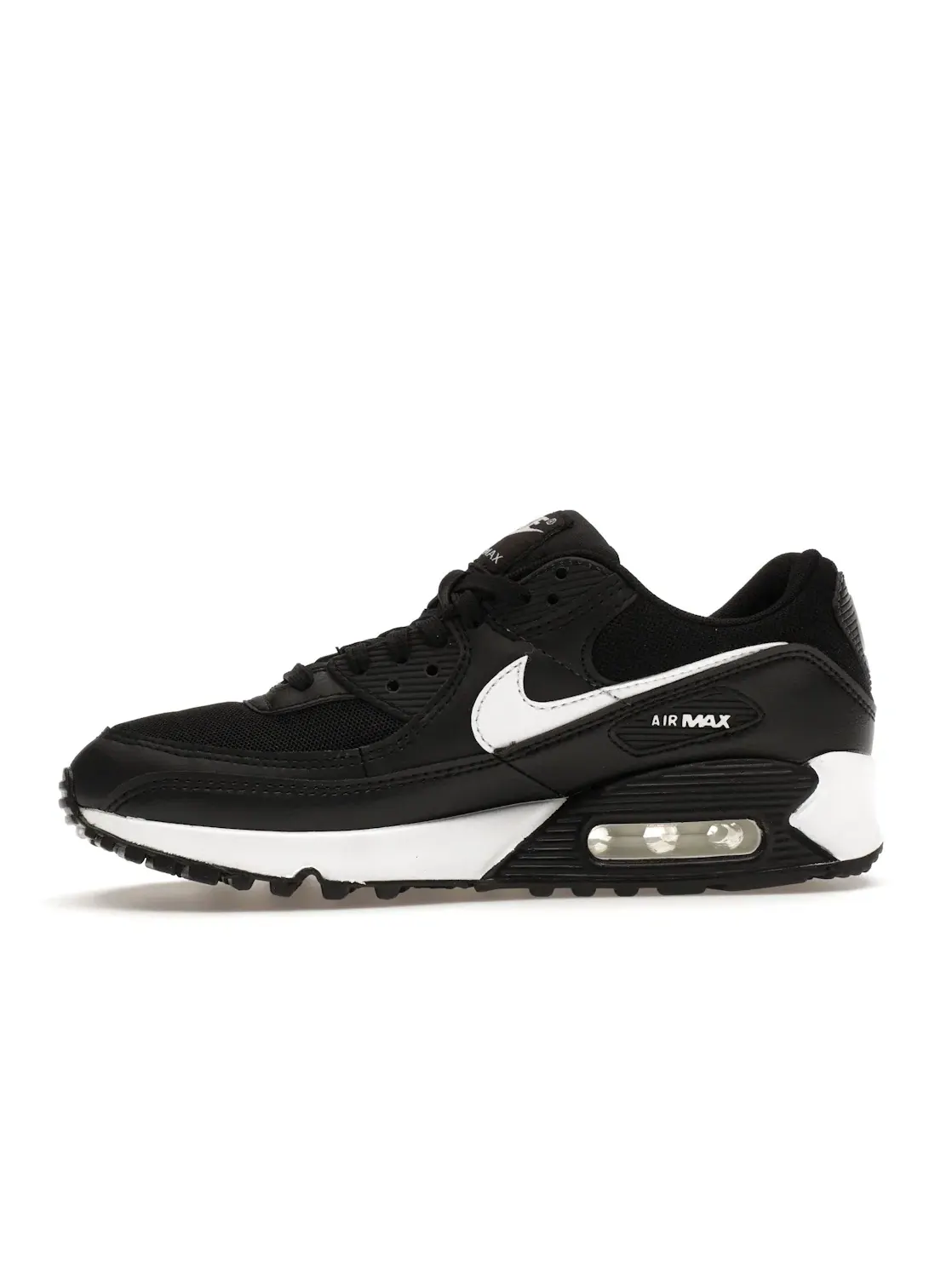 Женские кроссовки с классическим дизайном Nike Air Max 90 — изображение 3 из 4, черный/черный/белый