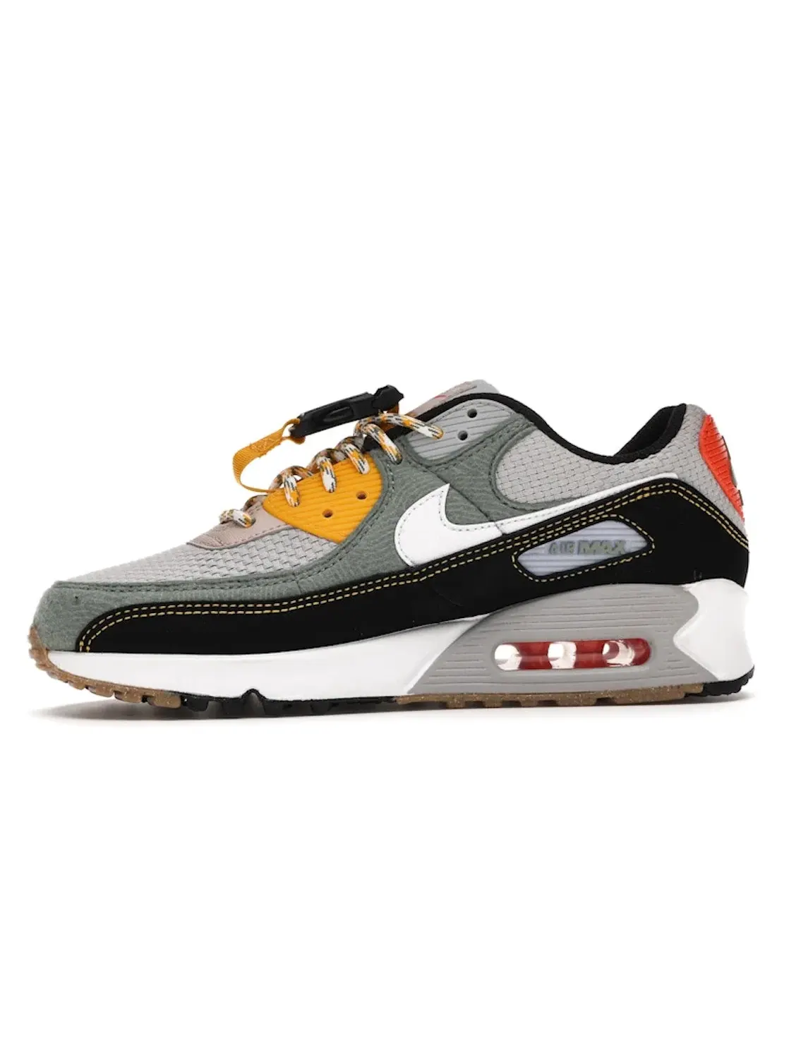 Мужские кроссовки Lifestyle с ремешком Nike Air Max 90 — изображение 3 из 4, черный-золотистый-белый