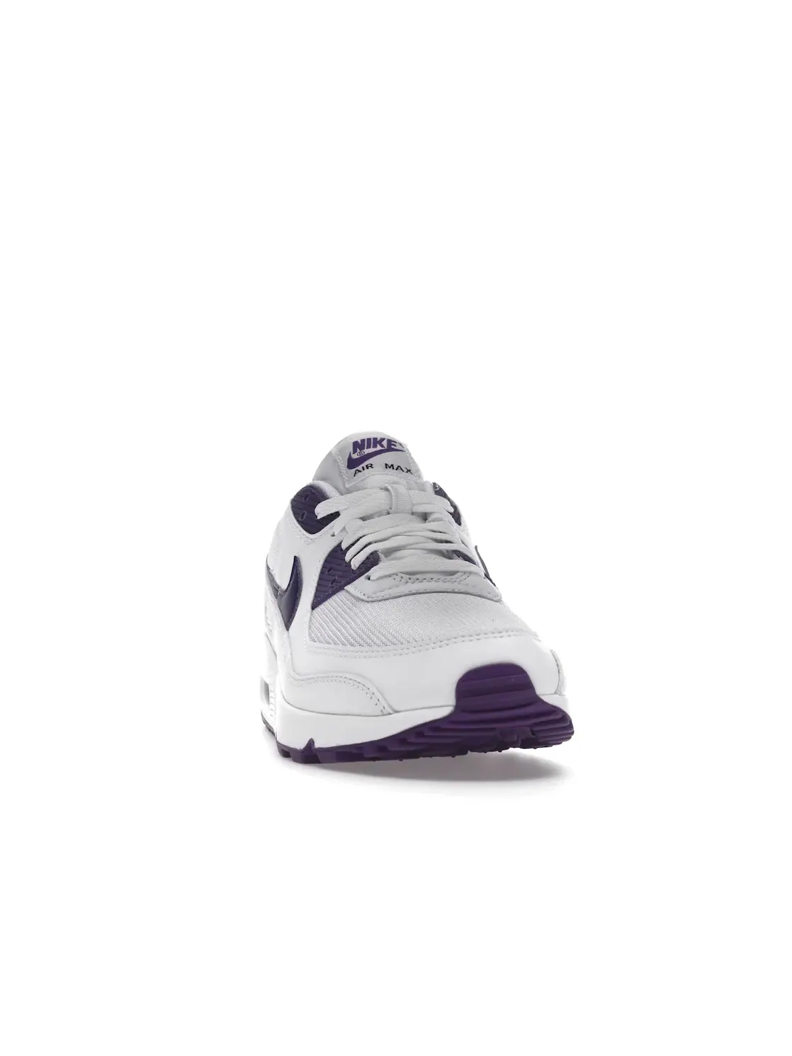 Мужские кроссовки с цветным акцентом Nike Air Max 90 — изображение 2 из 4, белый/фиолетовый