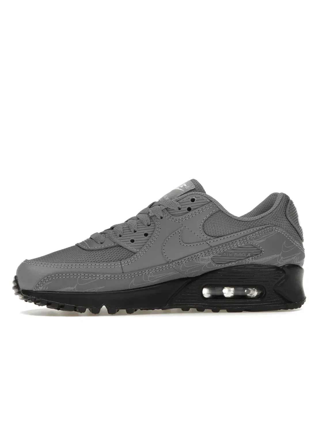 Мужские кроссовки Lifestyle Nike Air Max 90 — изображение 3 из 4, серый/черный/белый/серый
