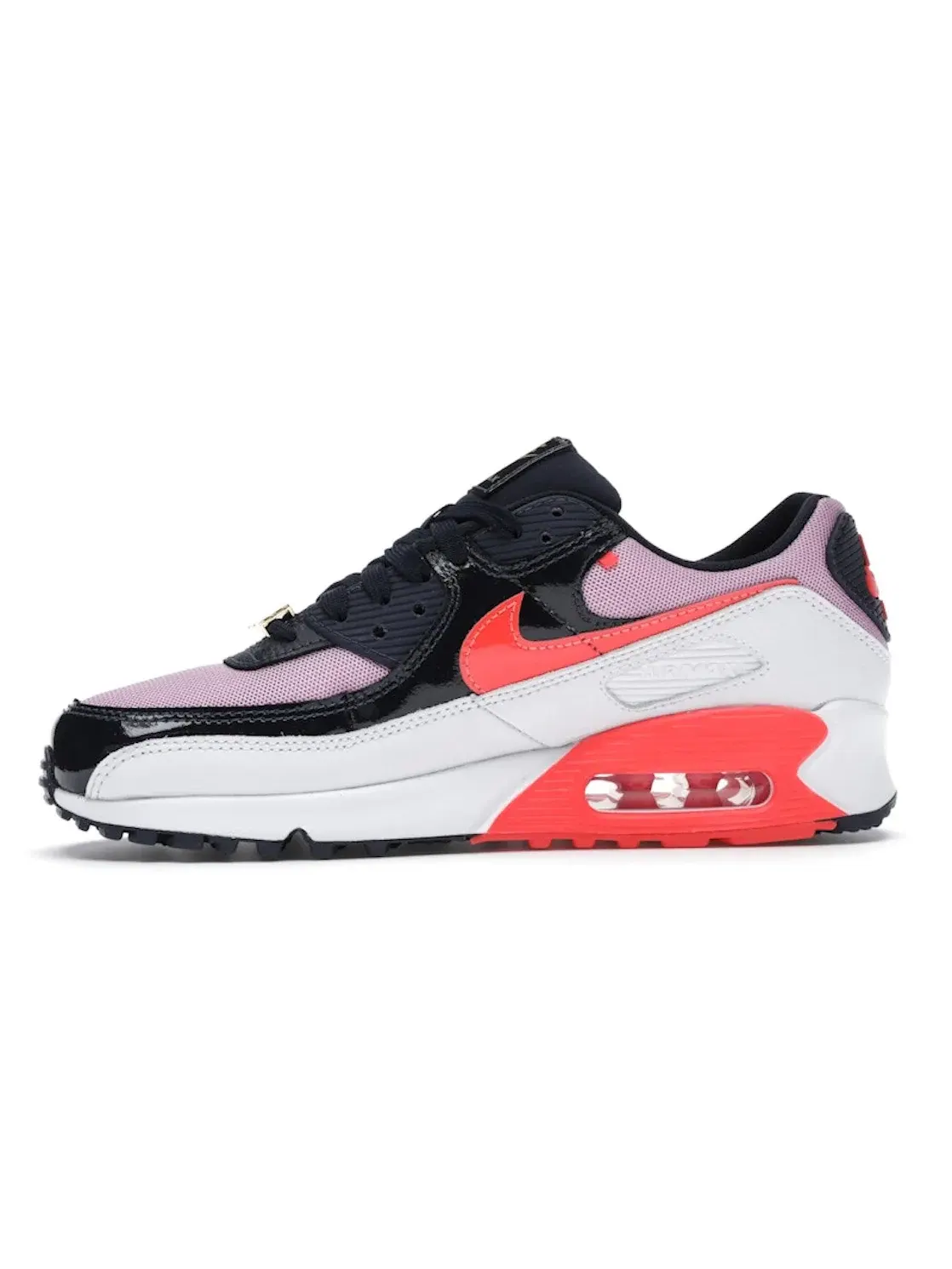 Женские кроссовки Lifestyle с цепочкой Cuban Link Nike Air Max 90 — изображение 3 из 4, белый/-розовый-яркий